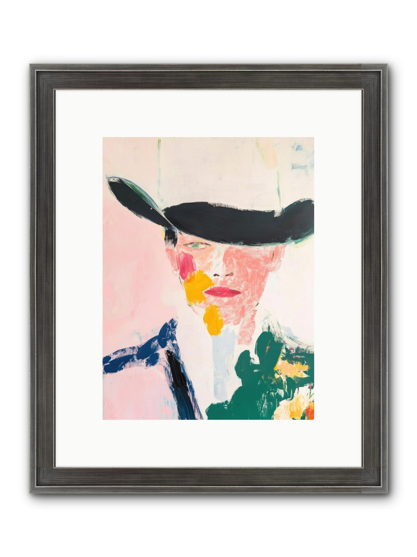 Bronco Breaker Framed Print - Slimwoods Black/Silver 9x12