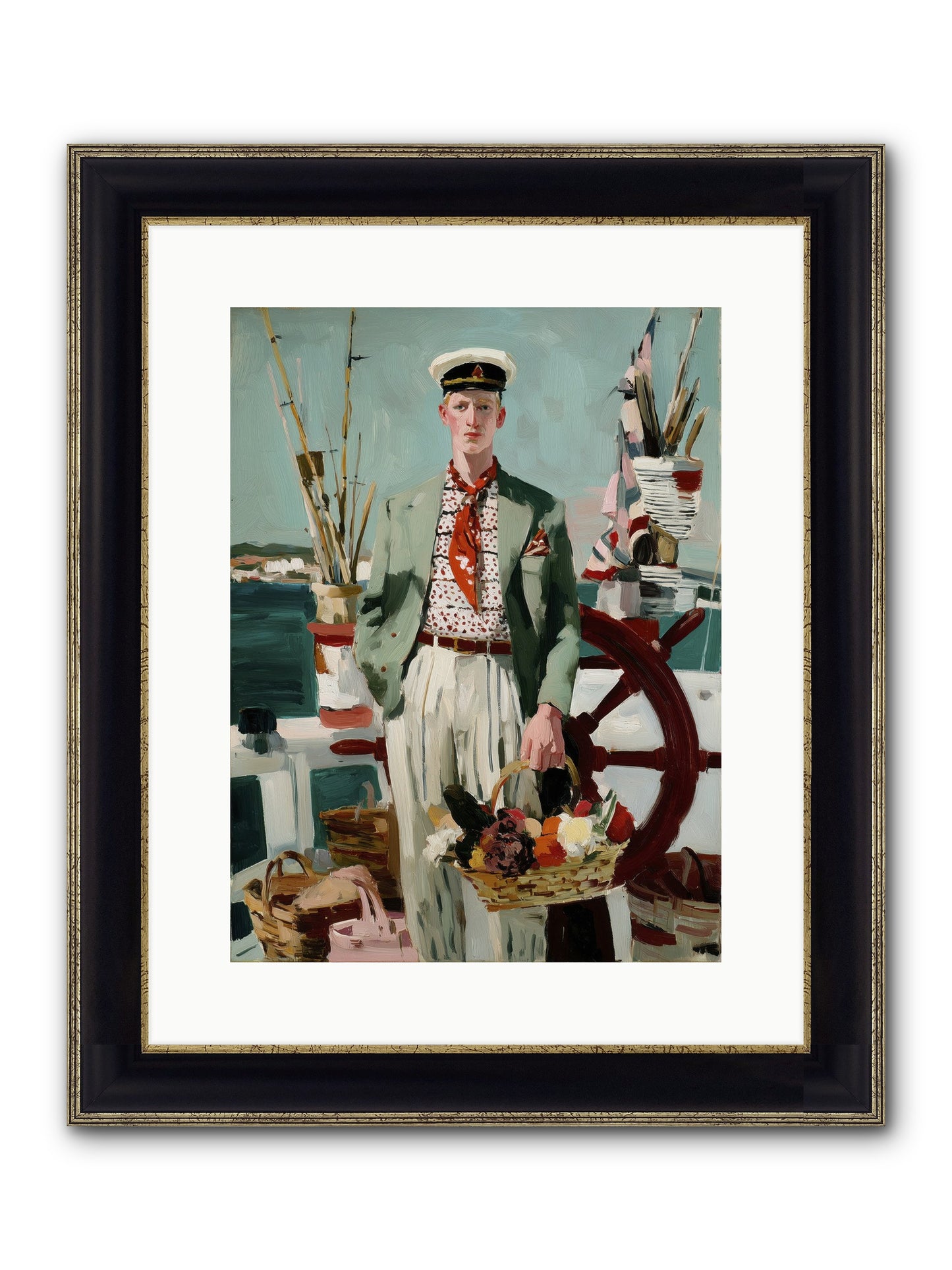 Brothers In Storms Framed Print - Black & Gold 12x16