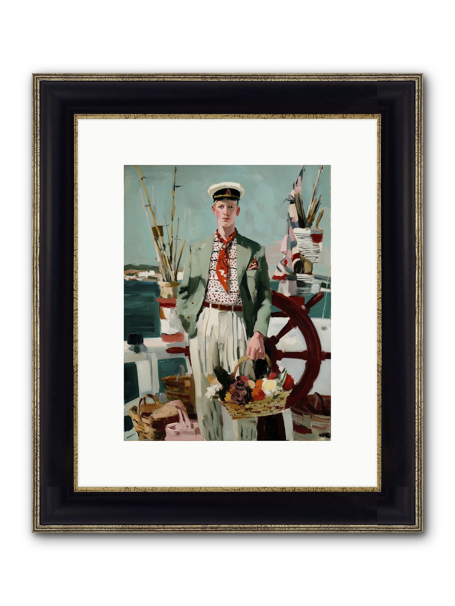Brothers In Storms Framed Print - Black & Gold 9x12