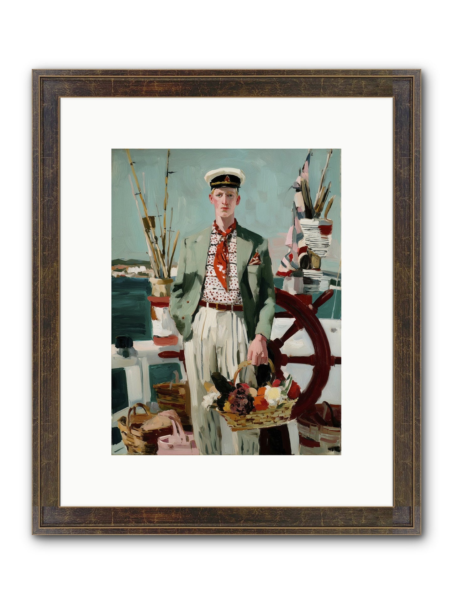 Brothers In Storms Framed Print - Slimwoods Black/Gold 9x12