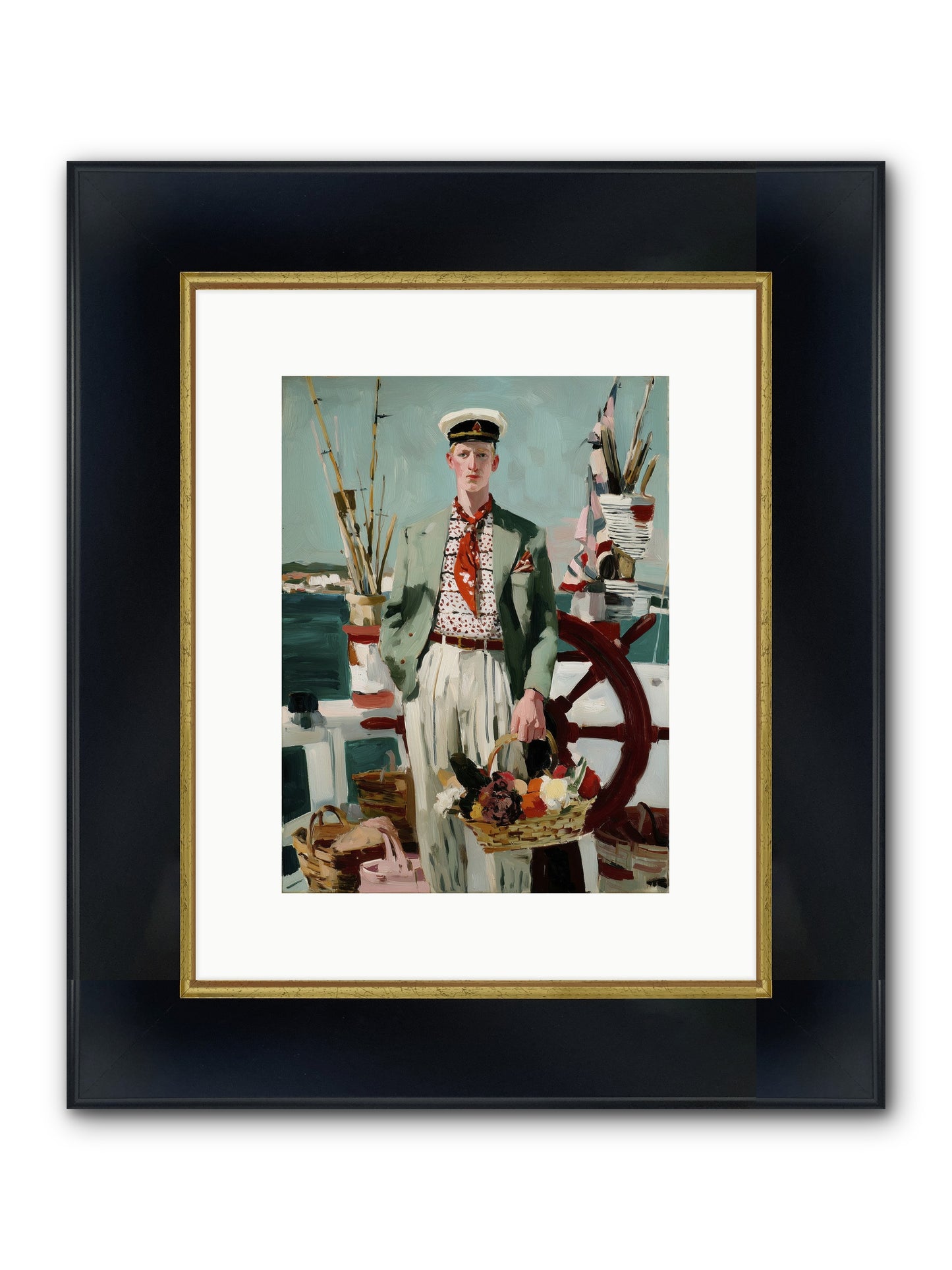 Brothers In Storms Framed Print - Wide Black w/Gold 9x12