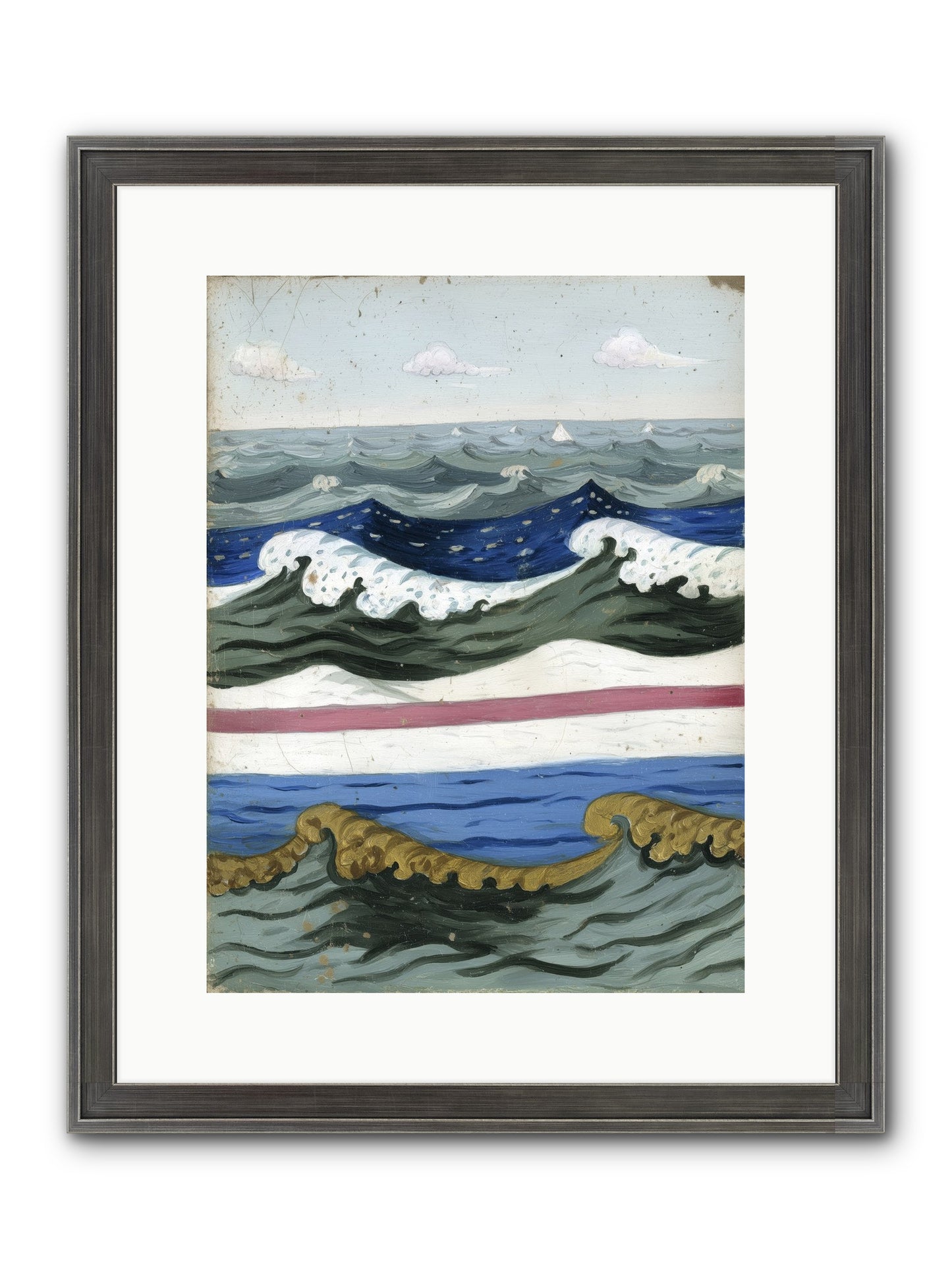 Brushed Horizon Framed Print - Slimwoods Black/Silver 12x16