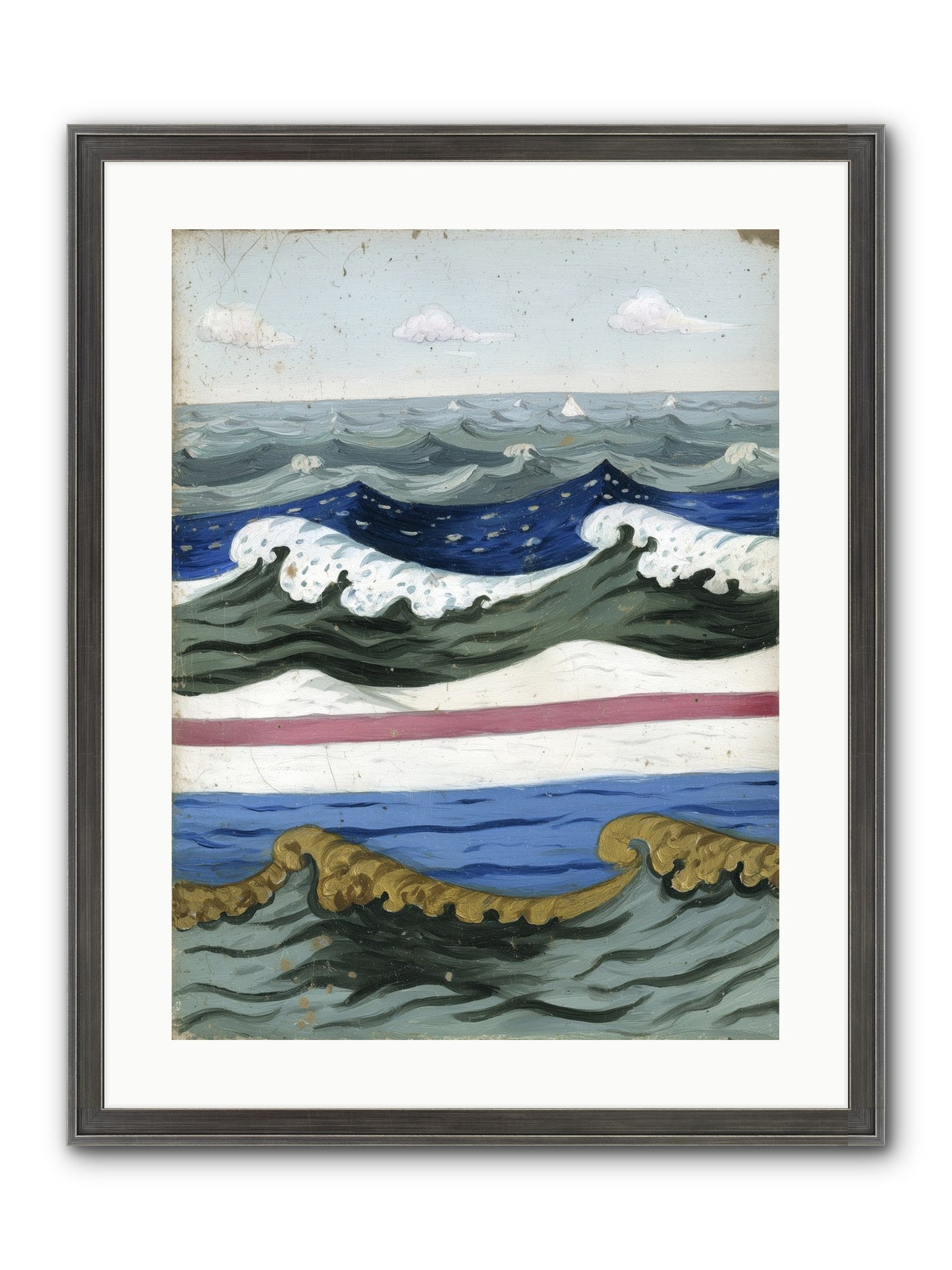 Brushed Horizon Framed Print - Slimwoods Black/Silver 18x24