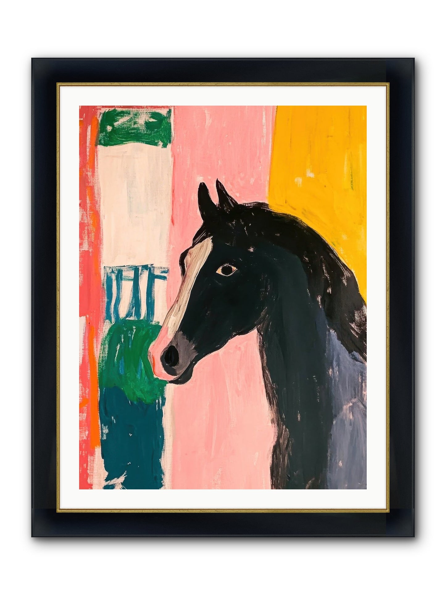 Buckshot Framed Print - Wide Black w/Gold 30x40