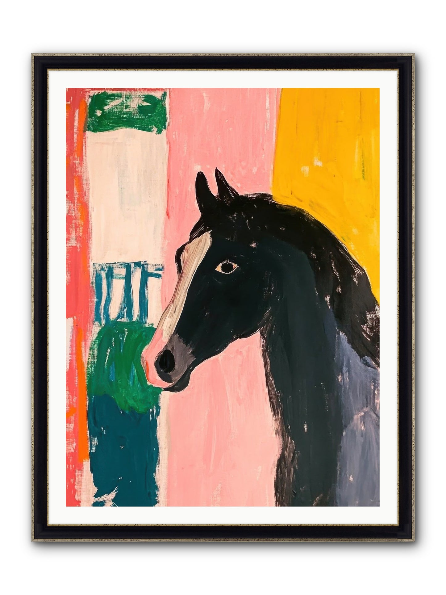Buckshot Framed Print - Black & Gold 36x48