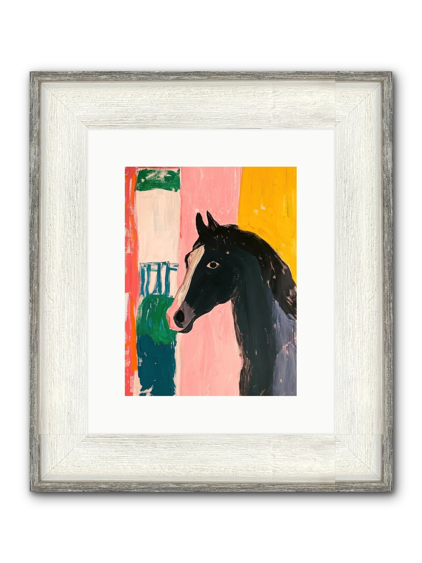 Buckshot Framed Print - Driftwood White 9x12