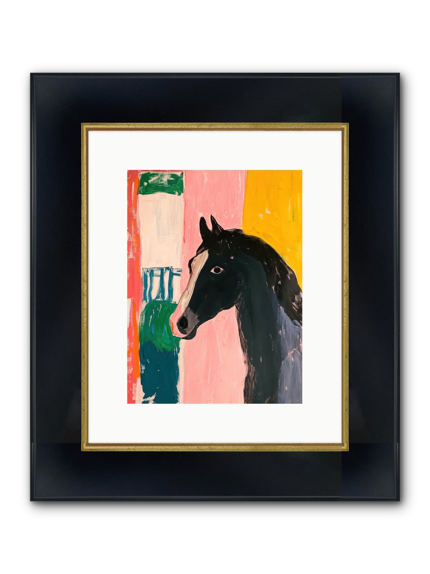 Buckshot Framed Print - Wide Black w/Gold 9x12