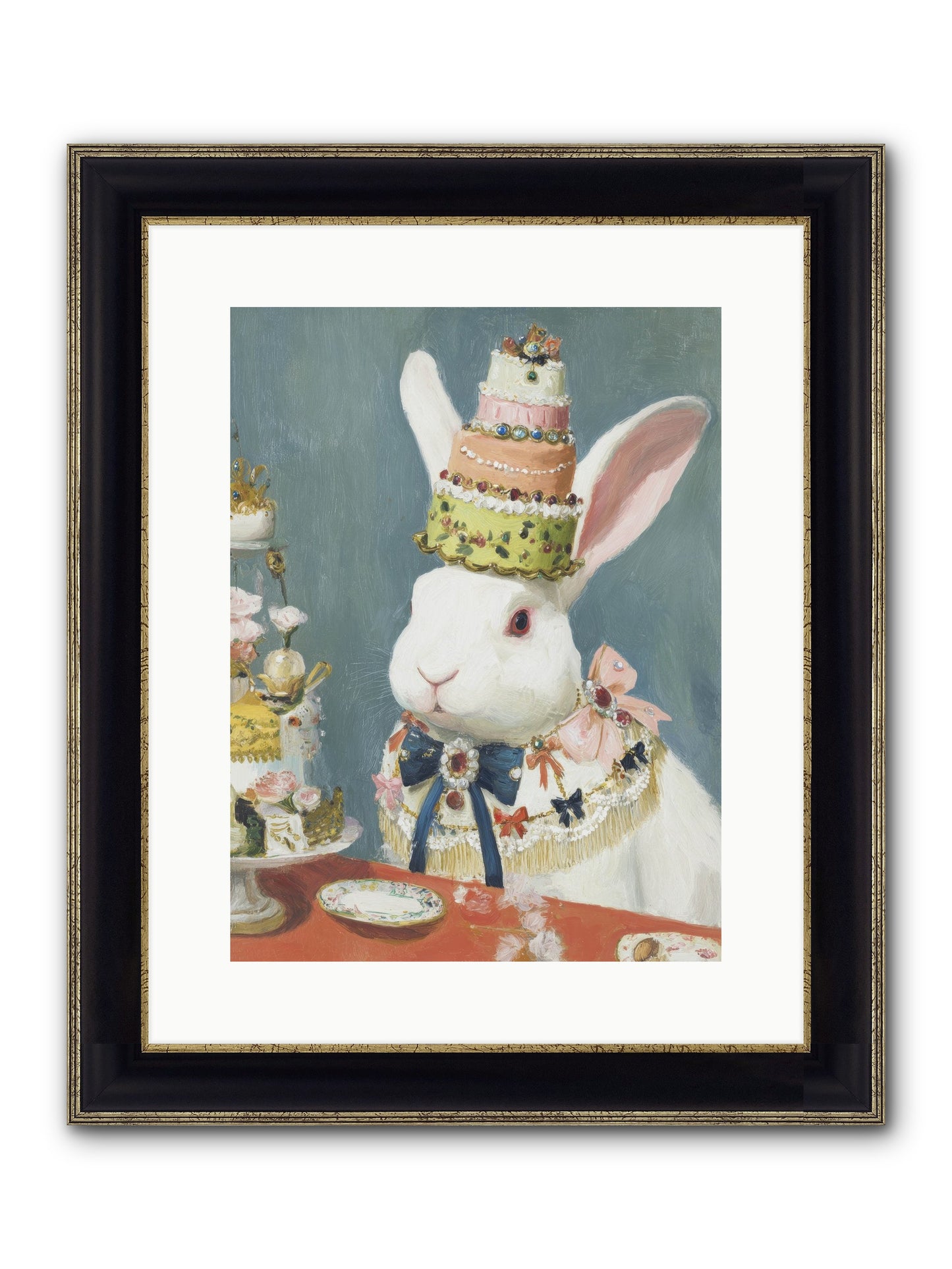 Buttercream Clouds Framed Print - Black & Gold 12x16