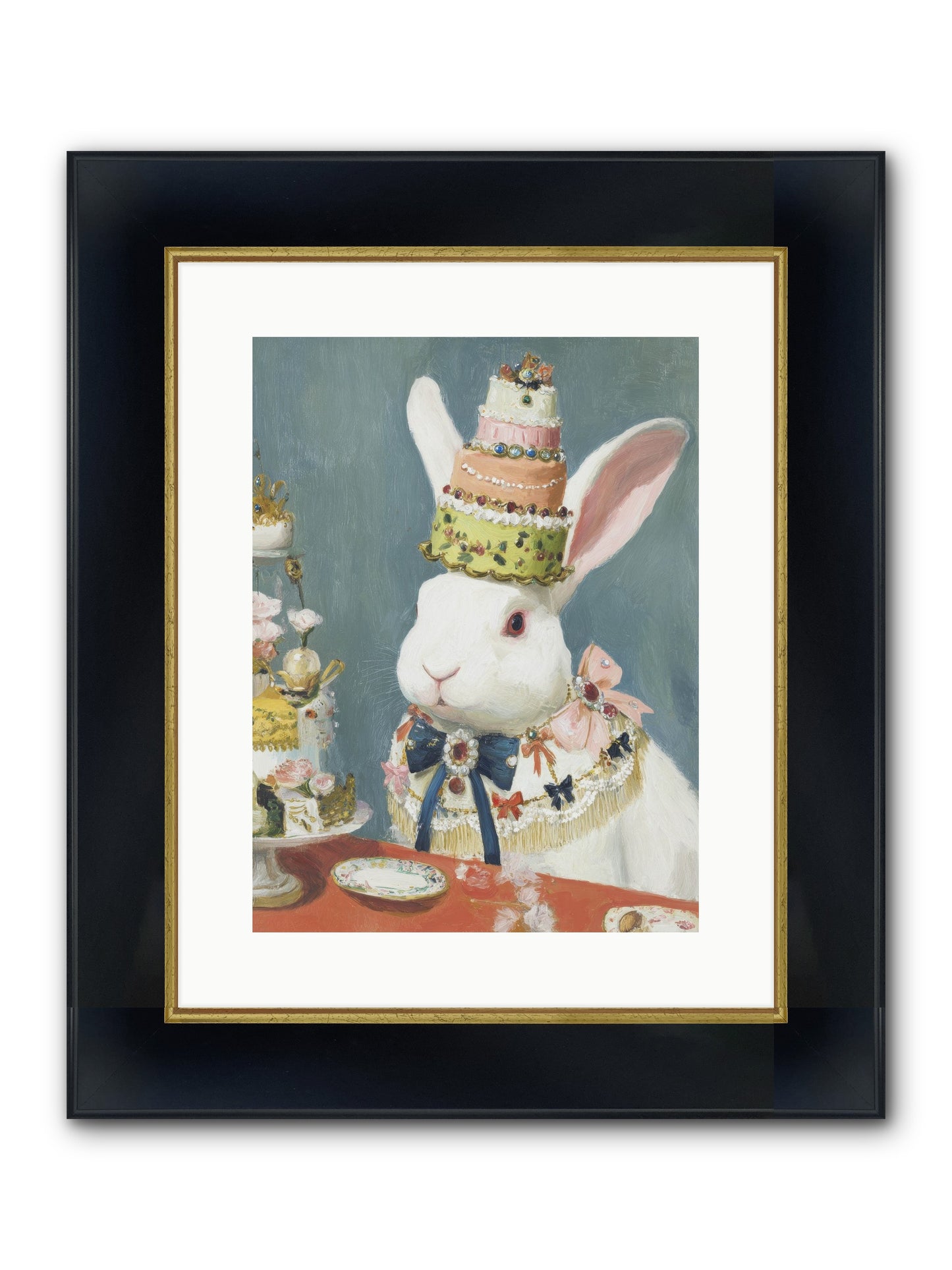 Buttercream Clouds Framed Print - Wide Black w/Gold 12x16