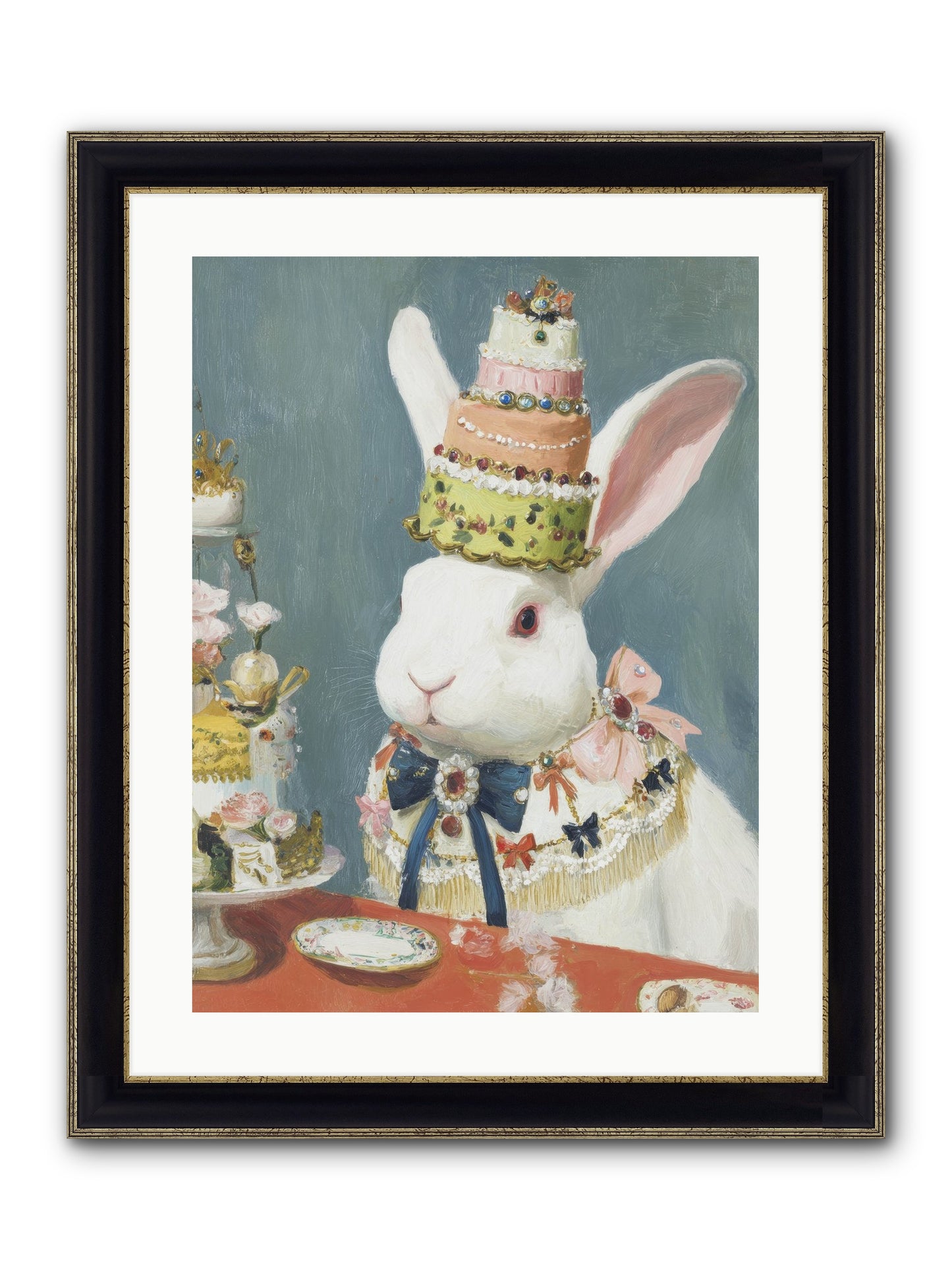 Buttercream Clouds Framed Print - Black & Gold 18x24