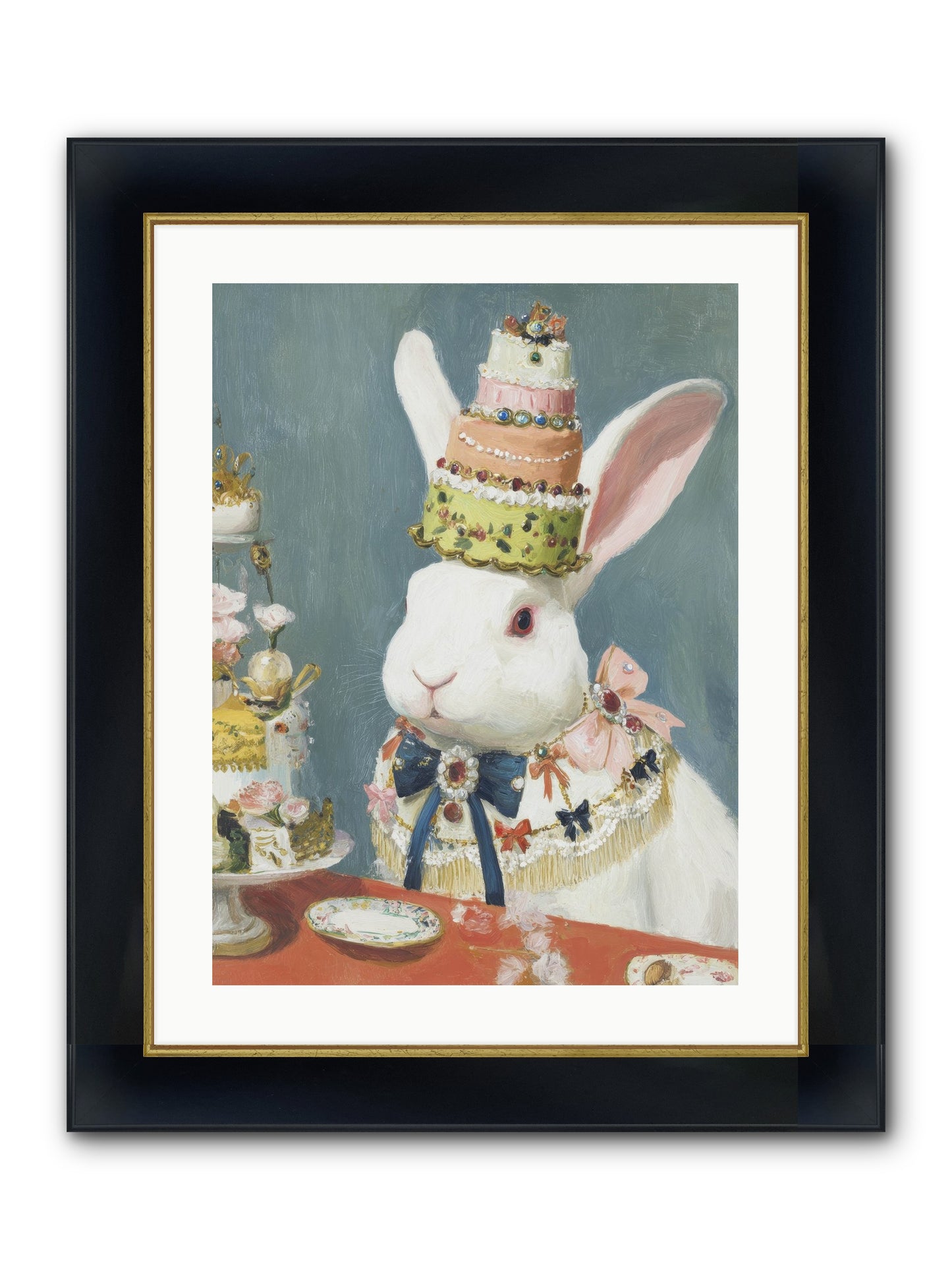 Buttercream Clouds Framed Print - Wide Black w/Gold 18x24