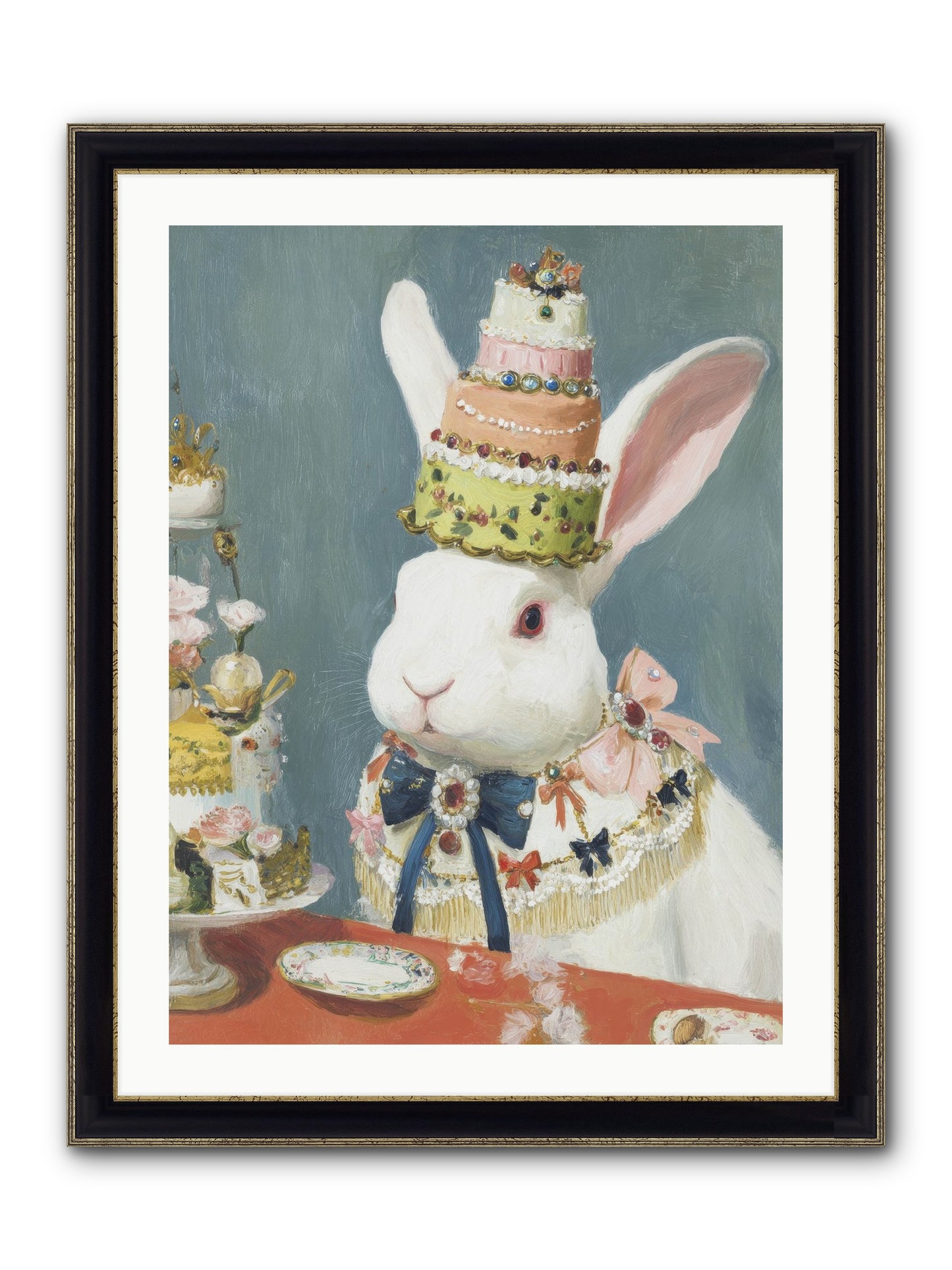 Buttercream Clouds Framed Print - Black & Gold 24x32