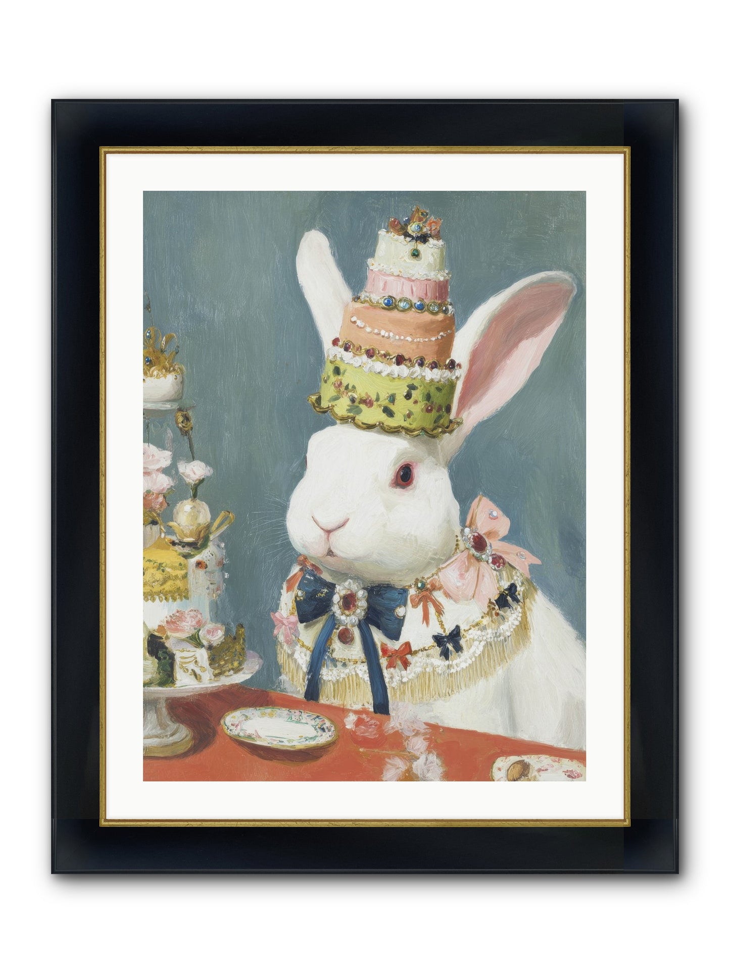 Buttercream Clouds Framed Print - Wide Black w/Gold 24x32