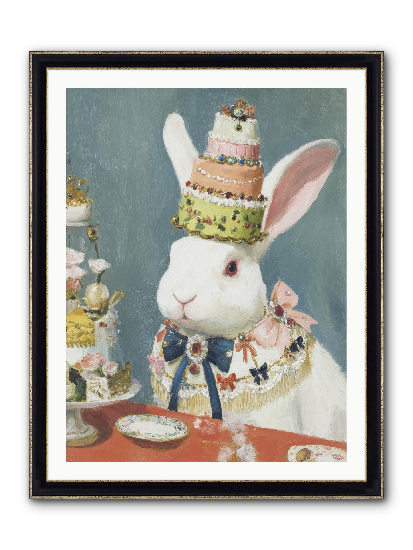 Buttercream Clouds Framed Print - Black & Gold 30x40