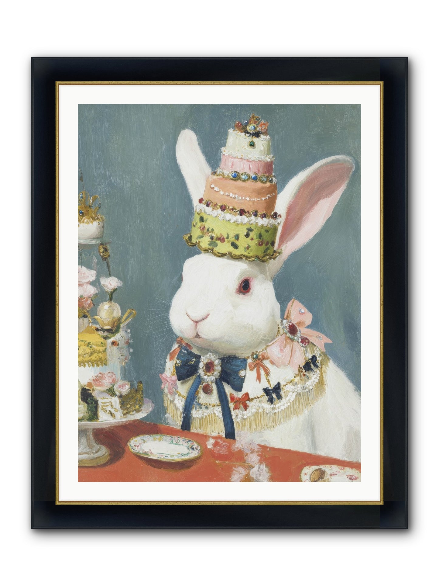 Buttercream Clouds Framed Print - Wide Black w/Gold 30x40