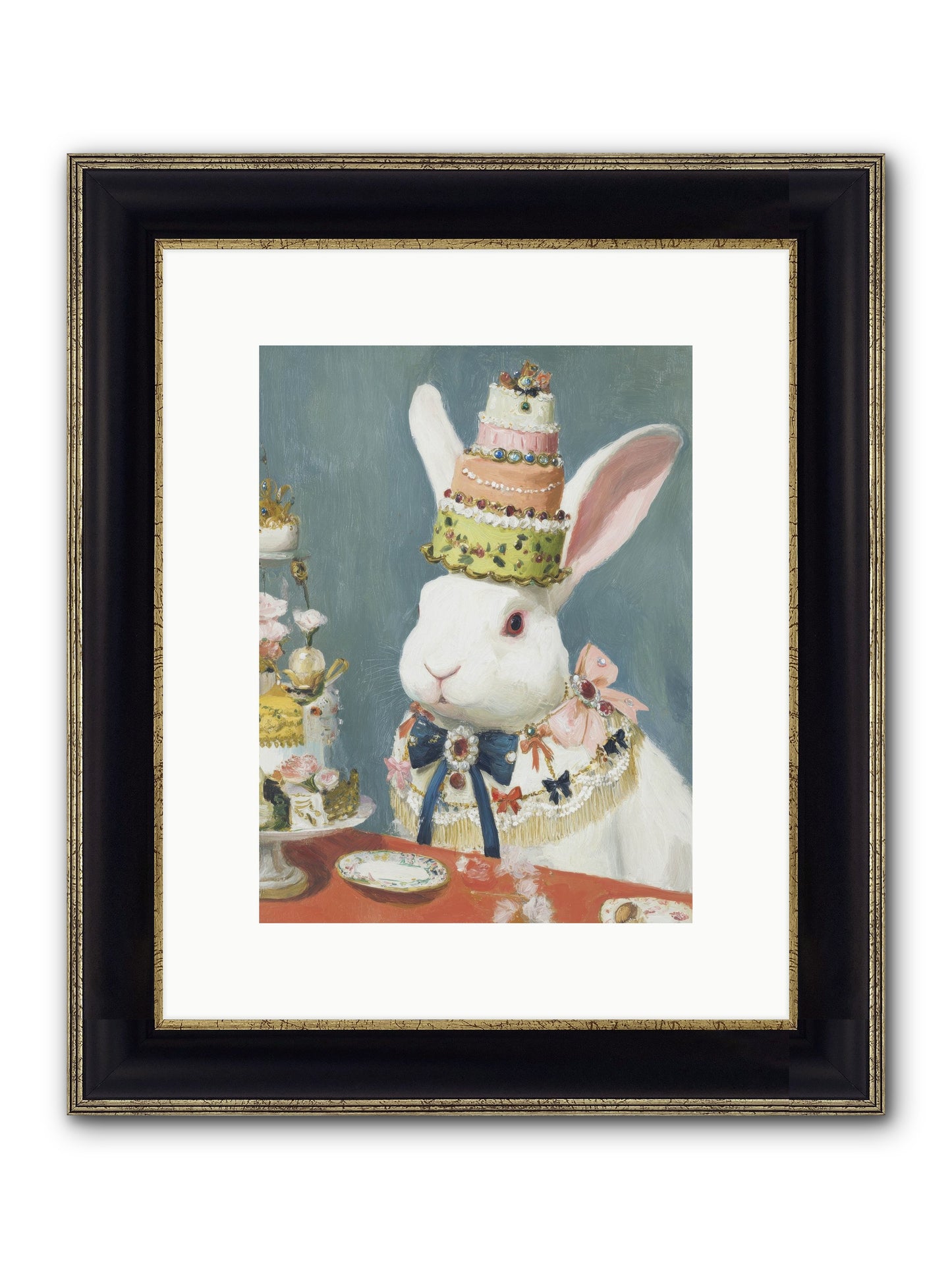 Buttercream Clouds Framed Print - Black & Gold 9x12