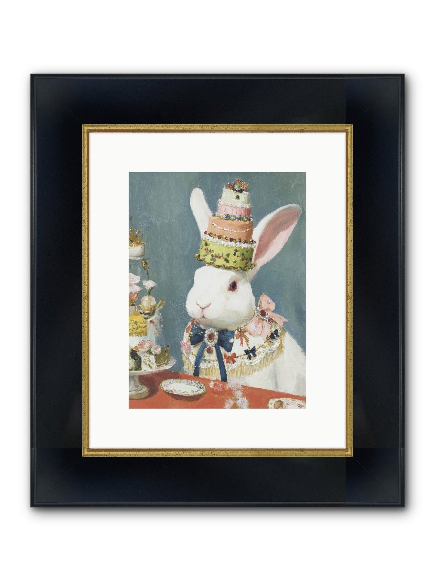 Buttercream Clouds Framed Print - Wide Black w/Gold 9x12