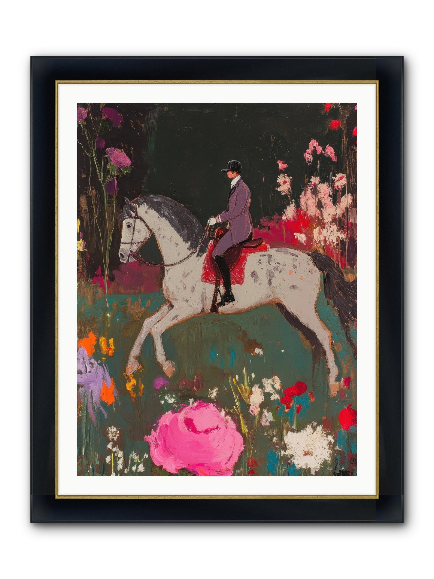 Butterfly Effect Framed Print - Wide Black w/Gold 30x40