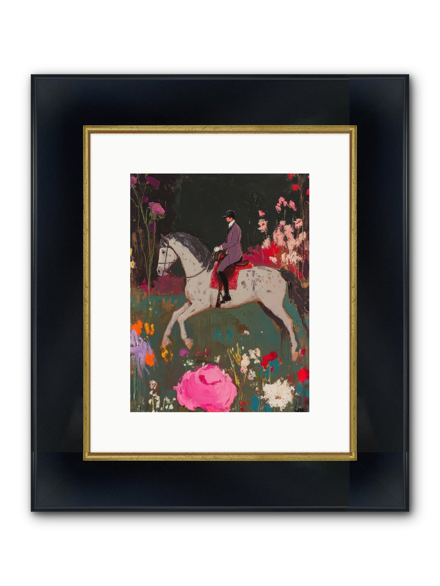 Butterfly Effect Framed Print - Wide Black w/Gold 9x12
