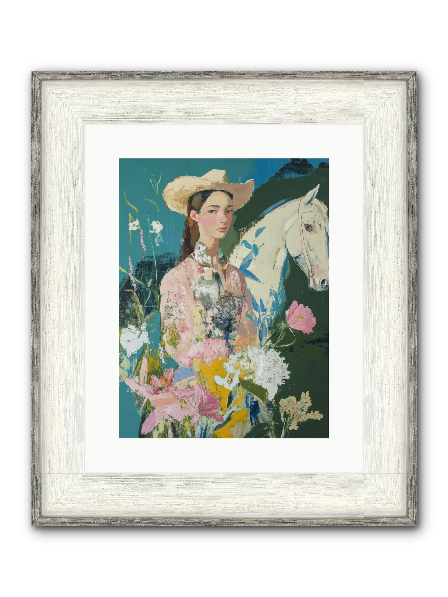 Caballero's Journey Framed Print - Driftwood White 12x16