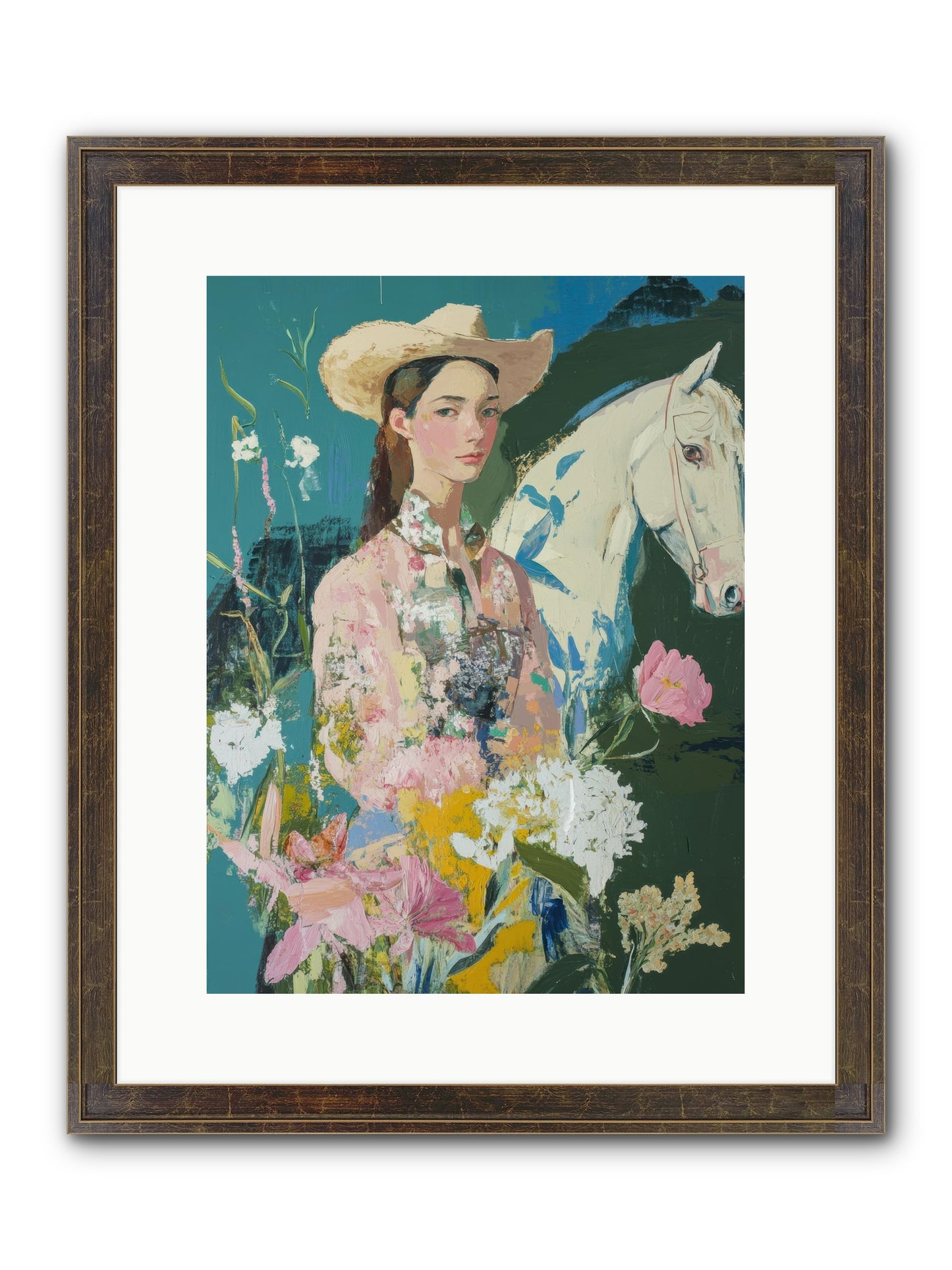 Caballero's Journey Framed Print - Slimwoods Black/Gold 12x16
