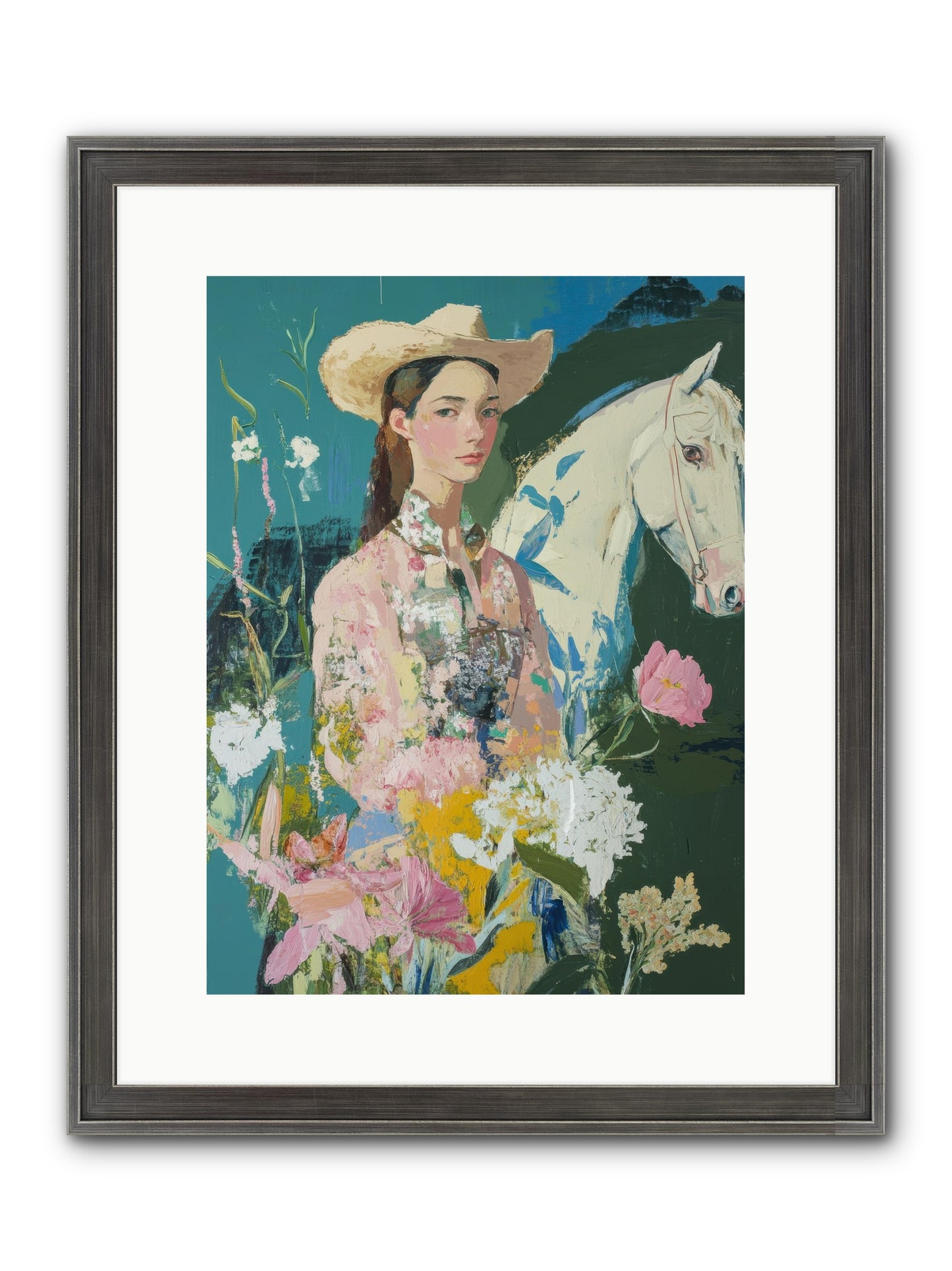Caballero's Journey Framed Print - Slimwoods Black/Silver 12x16