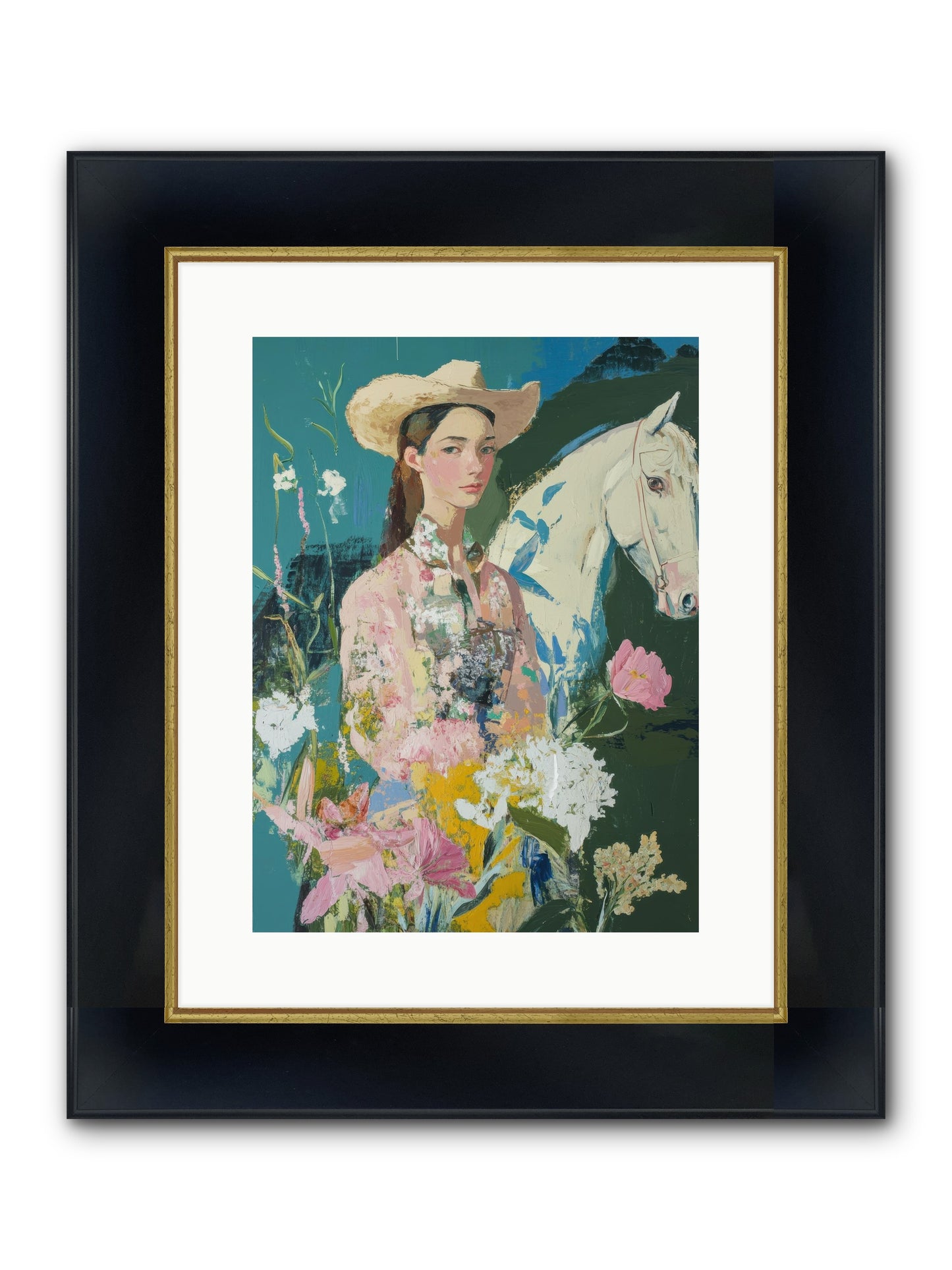 Caballero's Journey Framed Print - Wide Black w/Gold 12x16