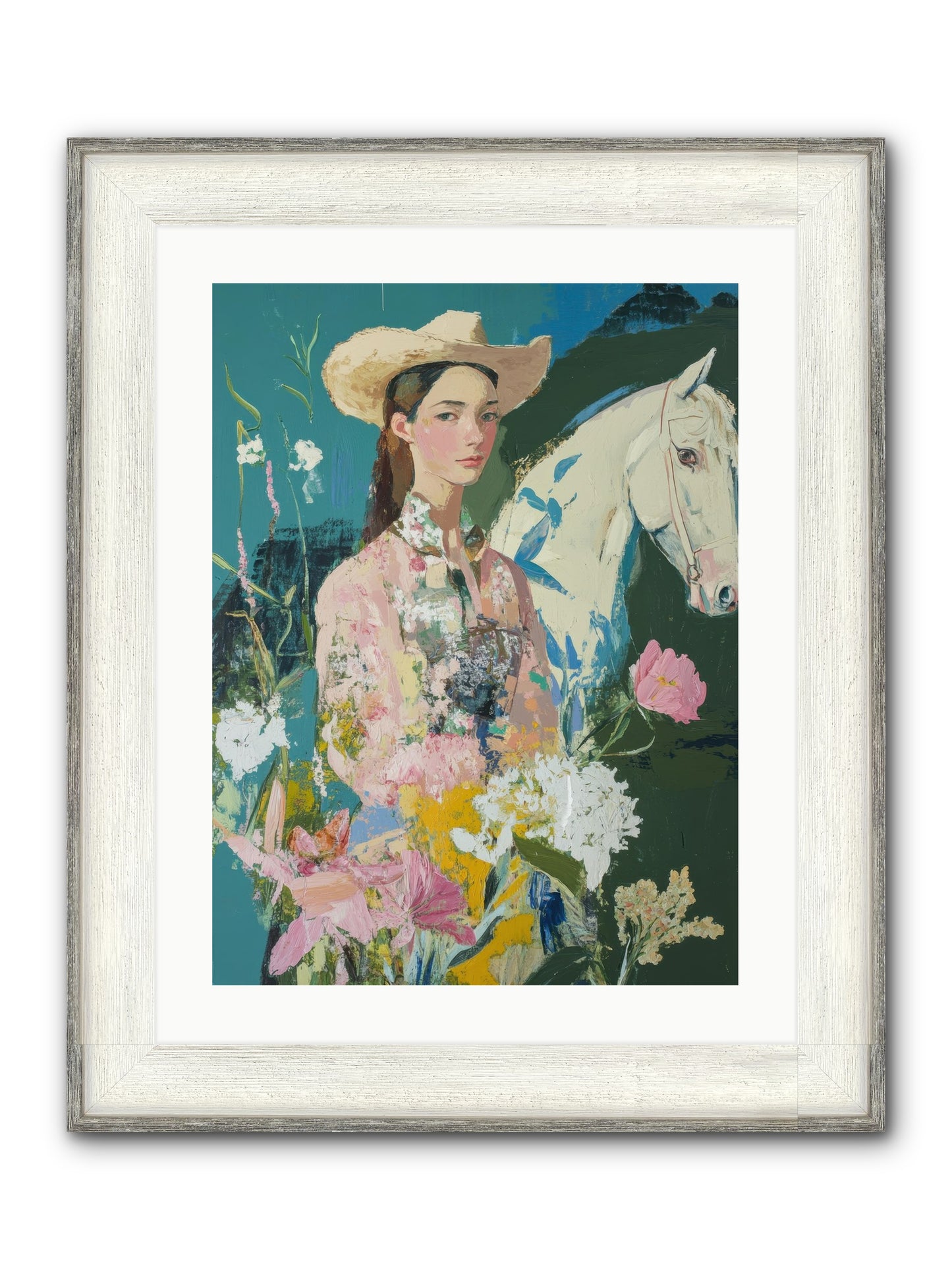 Caballero's Journey Framed Print - Driftwood White 18x24