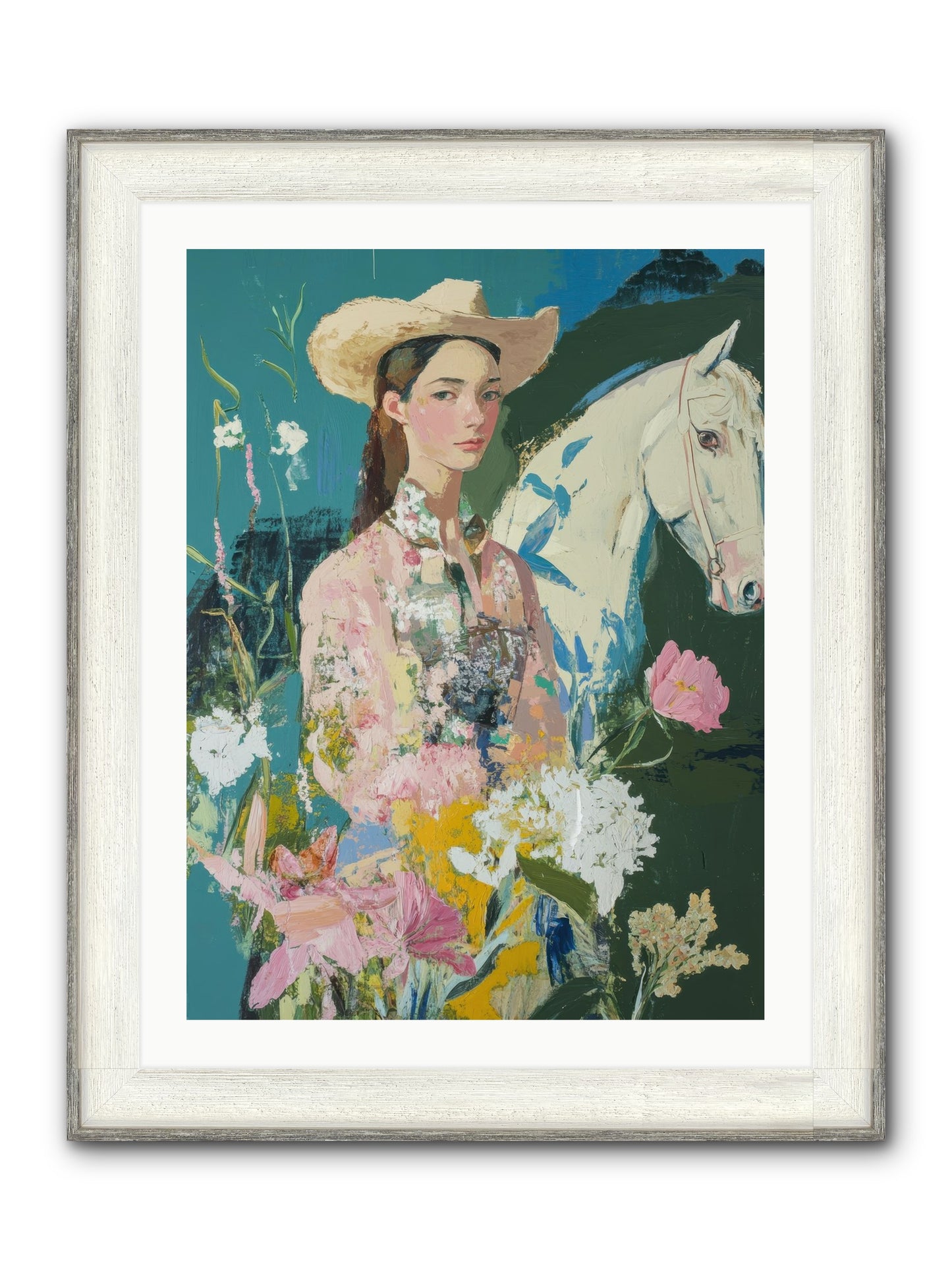 Caballero's Journey Framed Print - Driftwood White 24x32