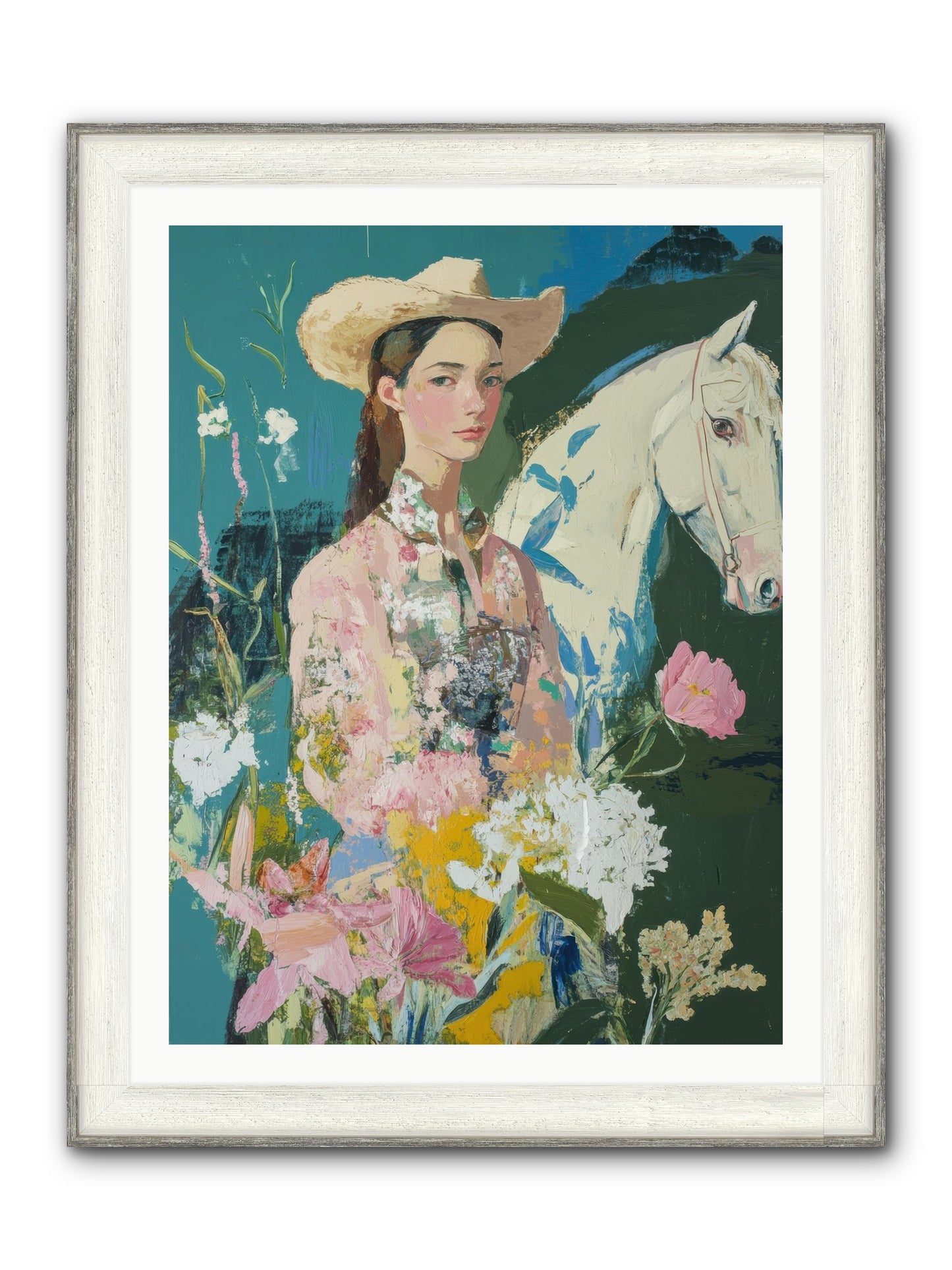 Caballero's Journey Framed Print - Driftwood White 30x40