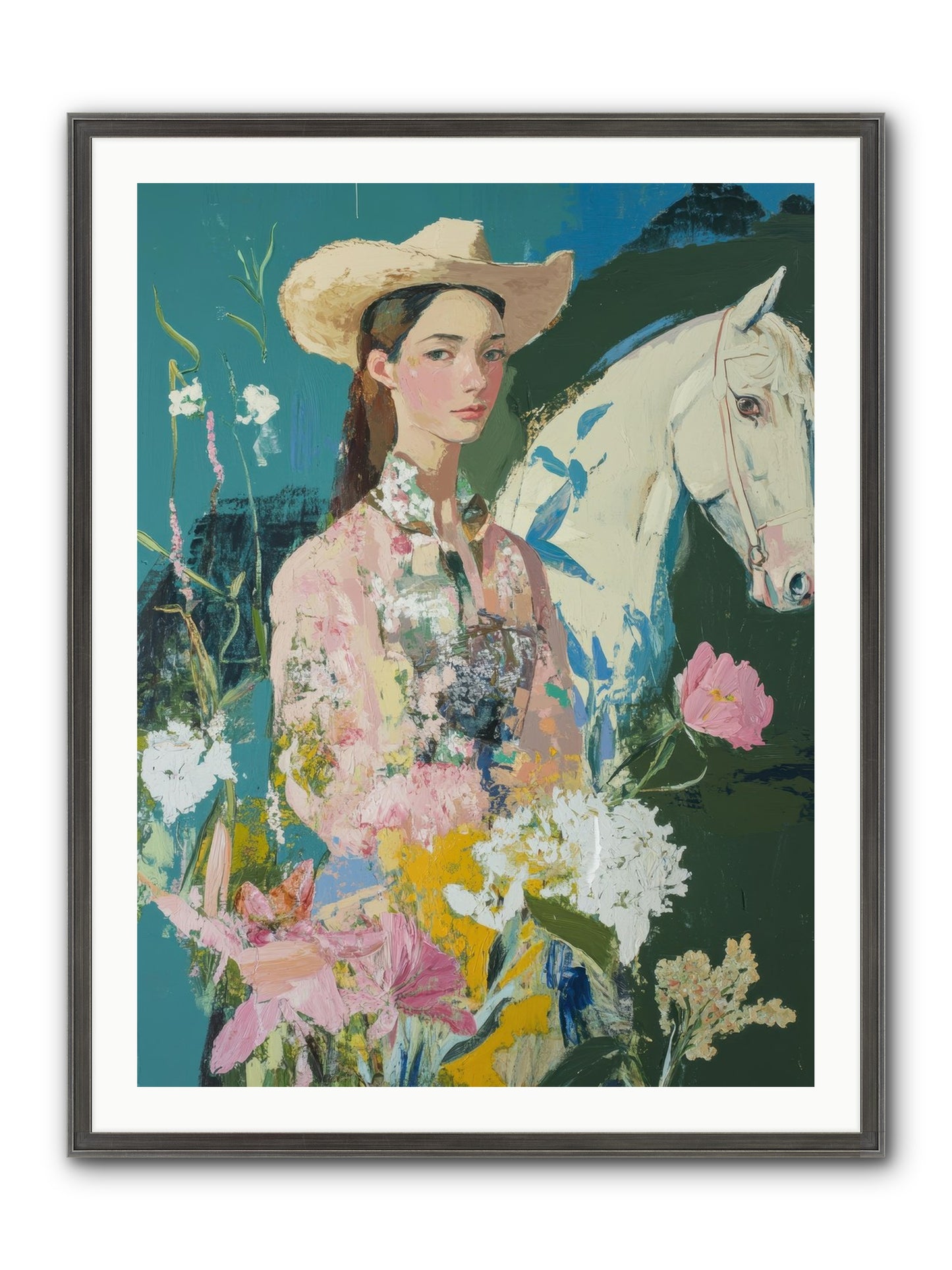 Caballero's Journey Framed Print - Slimwoods Black/Silver 30x40