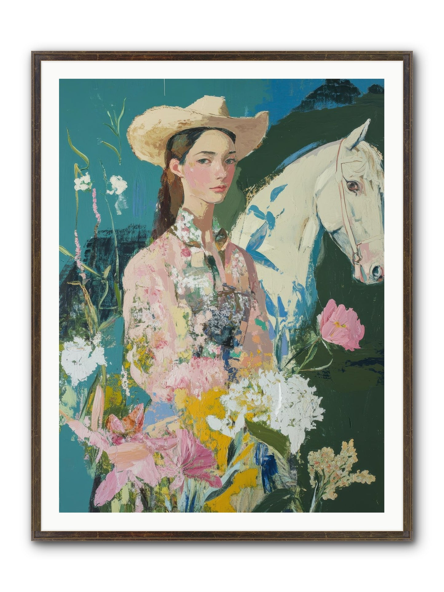 Caballero's Journey Framed Print - Slimwoods Black/Gold 36x48