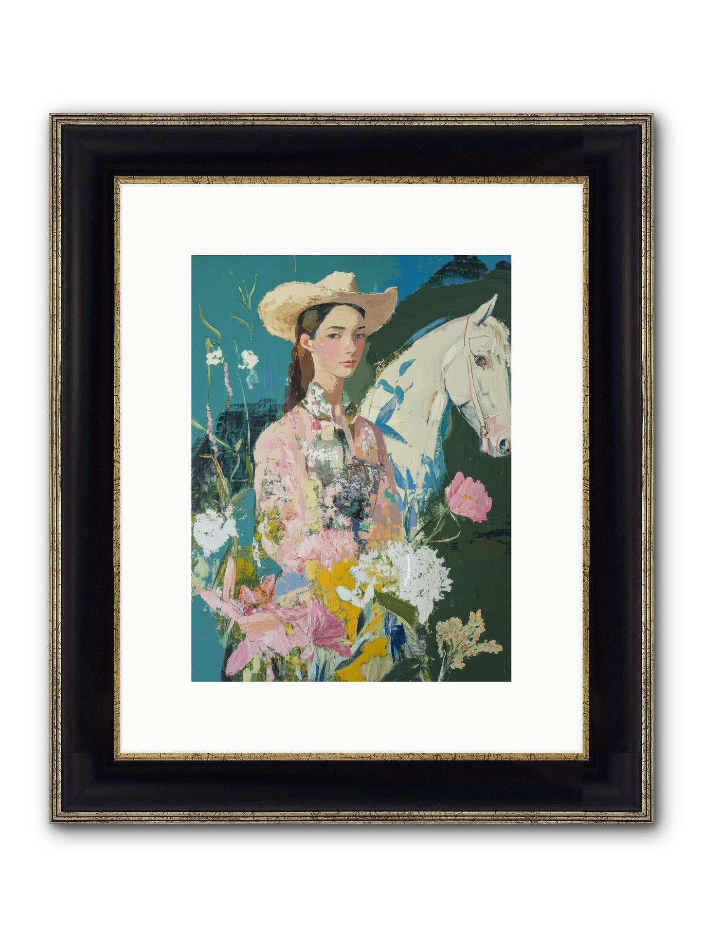 Caballero's Journey Framed Print - Black & Gold 9x12