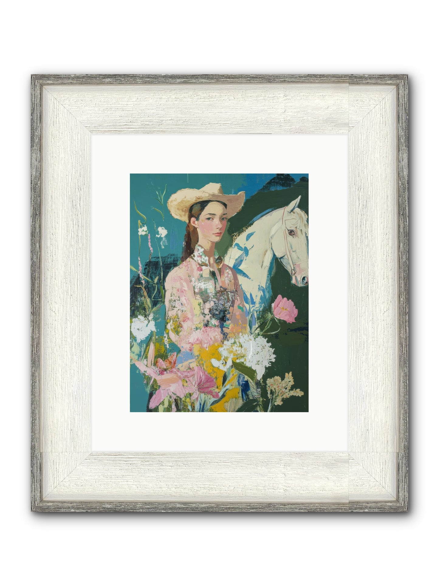 Caballero's Journey Framed Print - Driftwood White 9x12