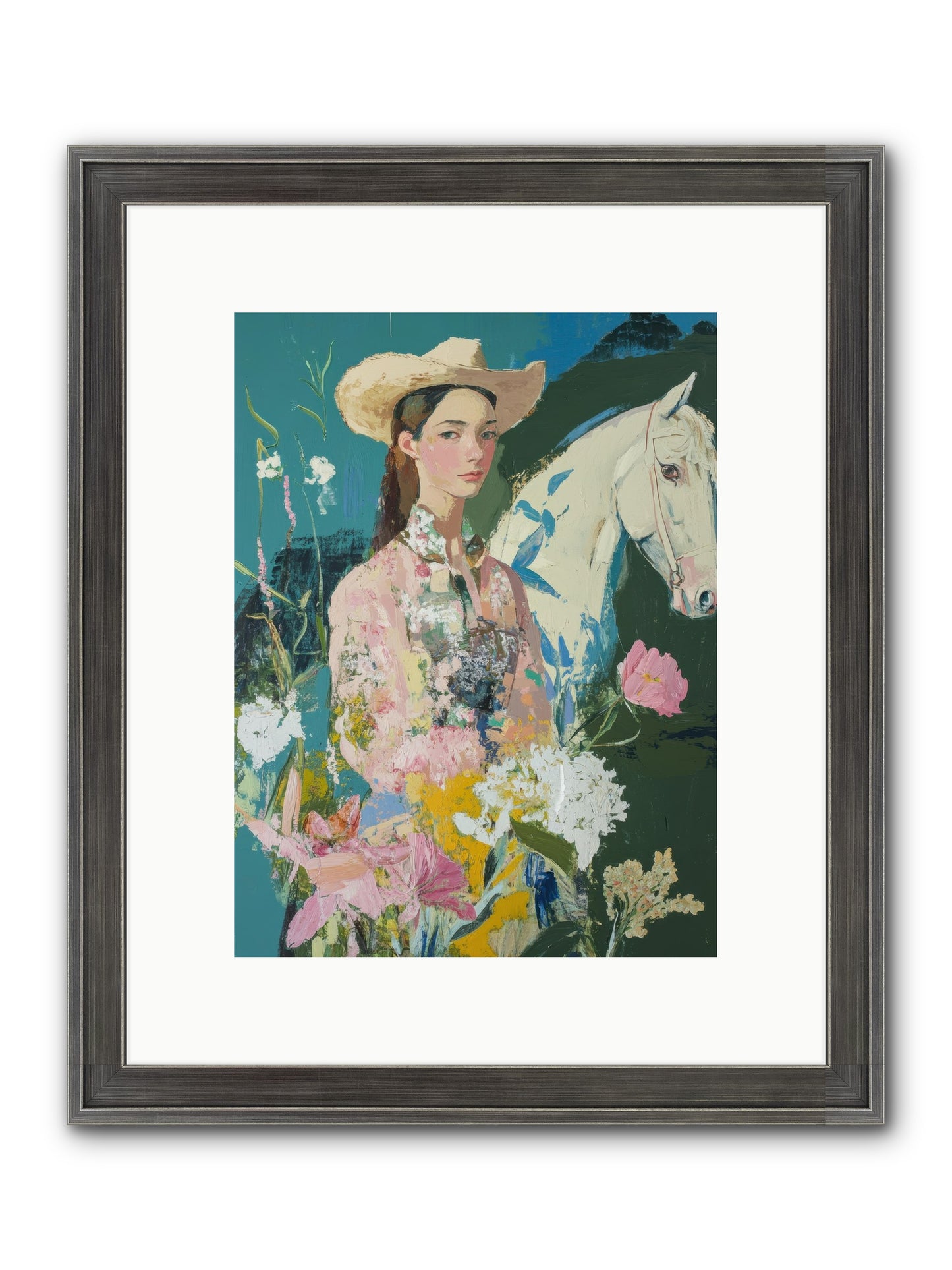 Caballero's Journey Framed Print - Slimwoods Black/Silver 9x12