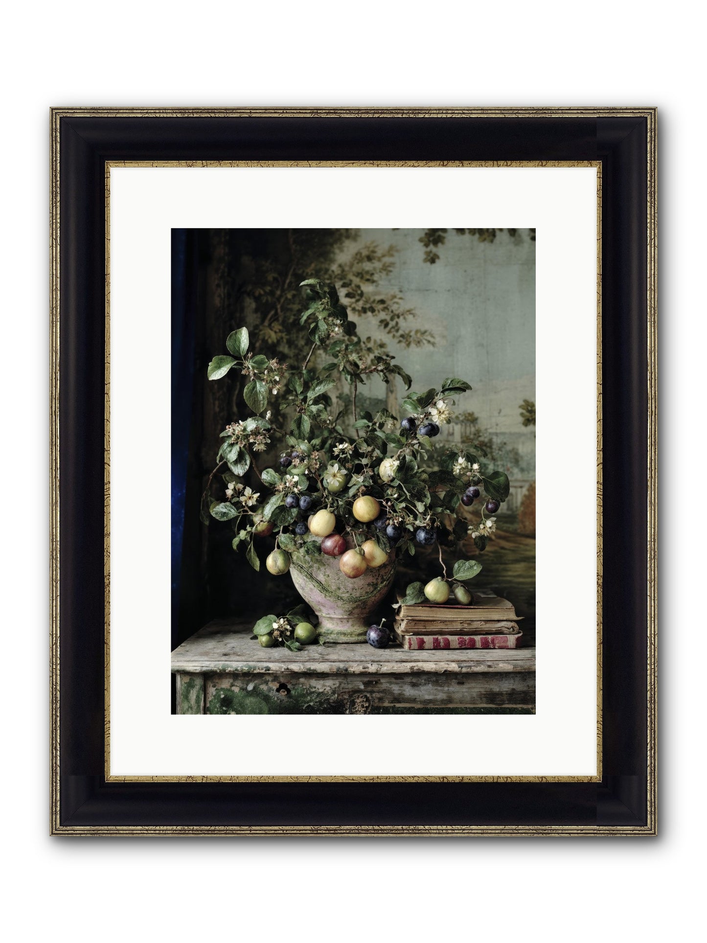 Cadence Framed Print - Black & Gold 12x16