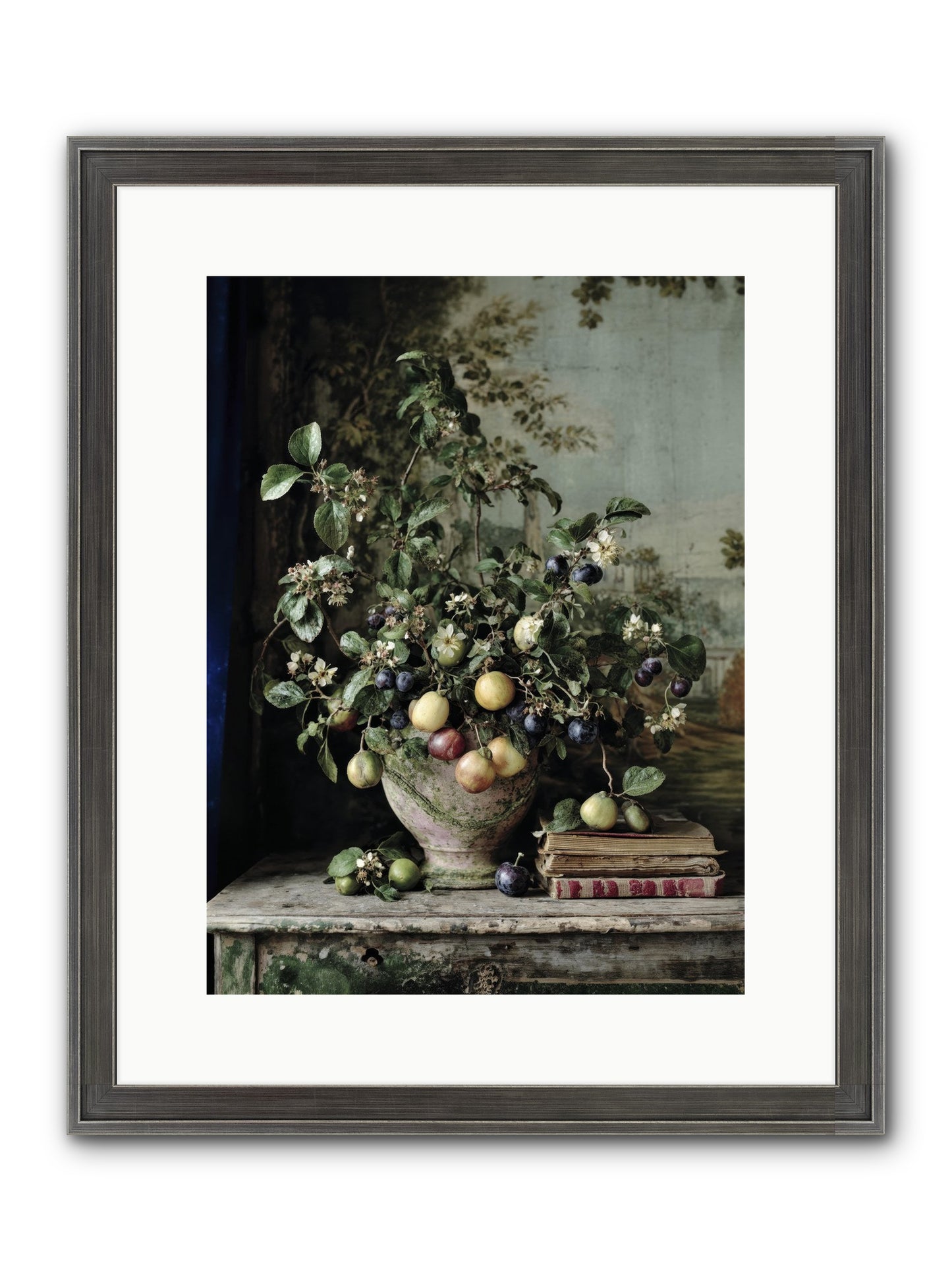 Cadence Framed Print - Slimwoods Black/Silver 12x16