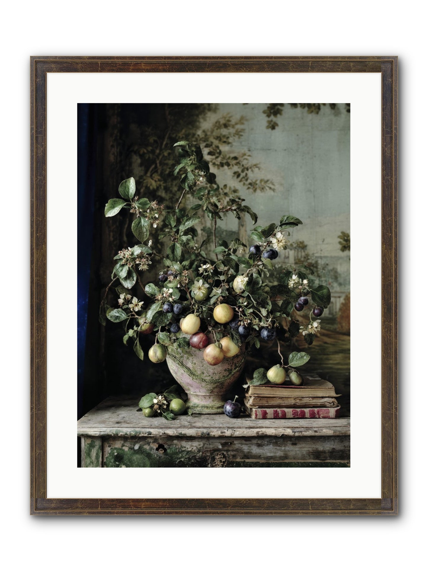 Cadence Framed Print - Slimwoods Black/Gold 18x24