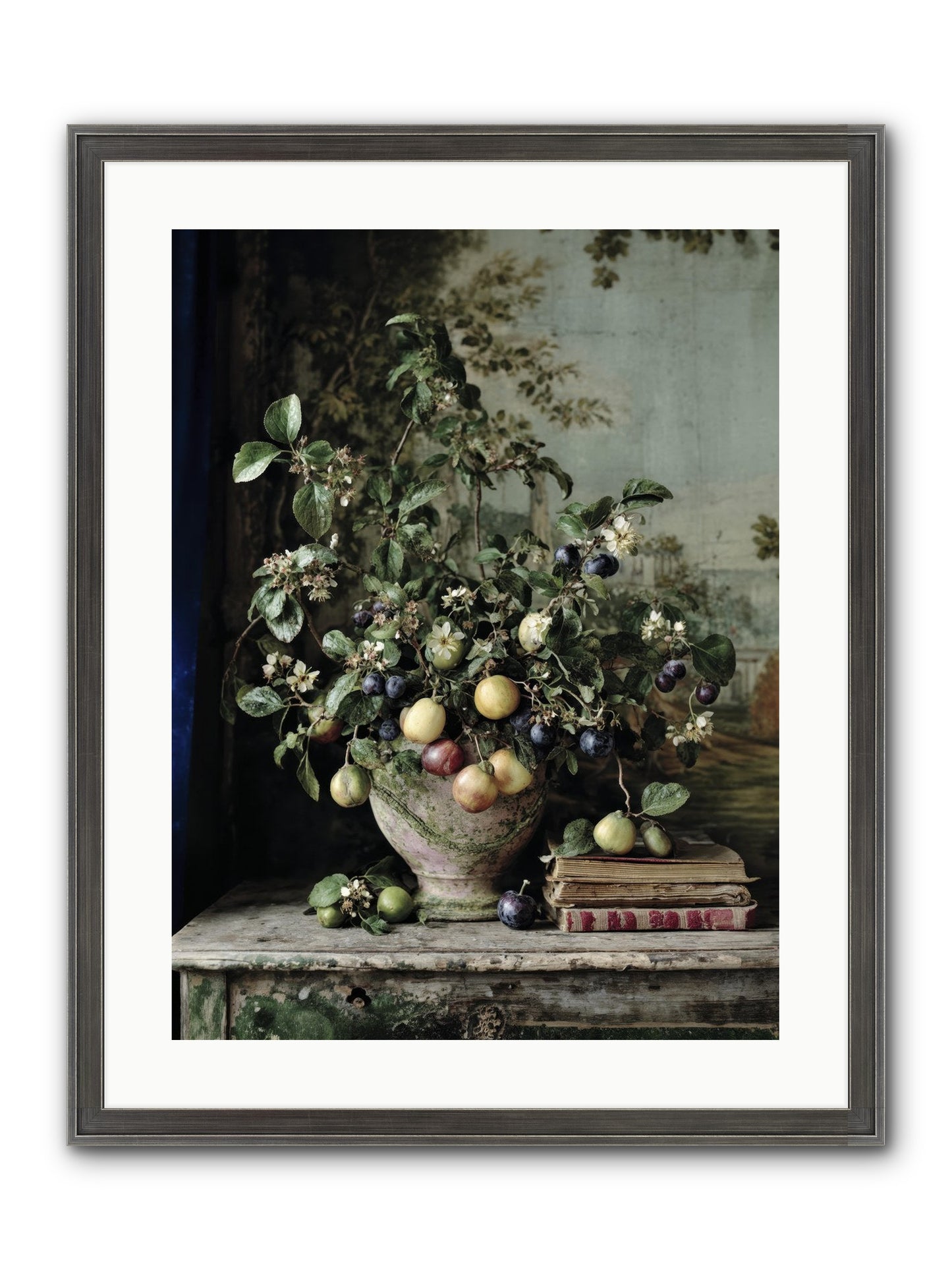 Cadence Framed Print - Slimwoods Black/Silver 18x24