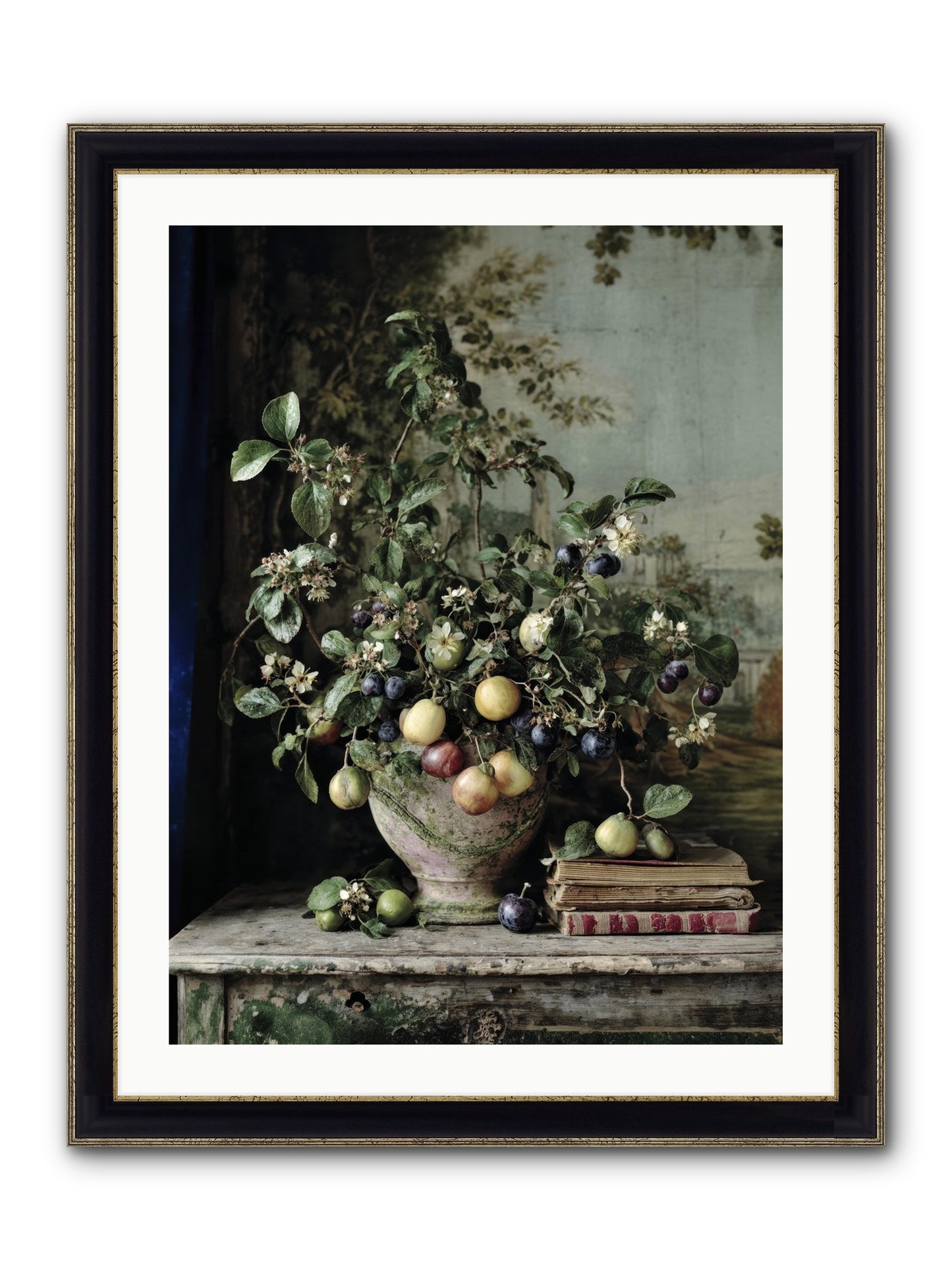 Cadence Framed Print - Black & Gold 24x32