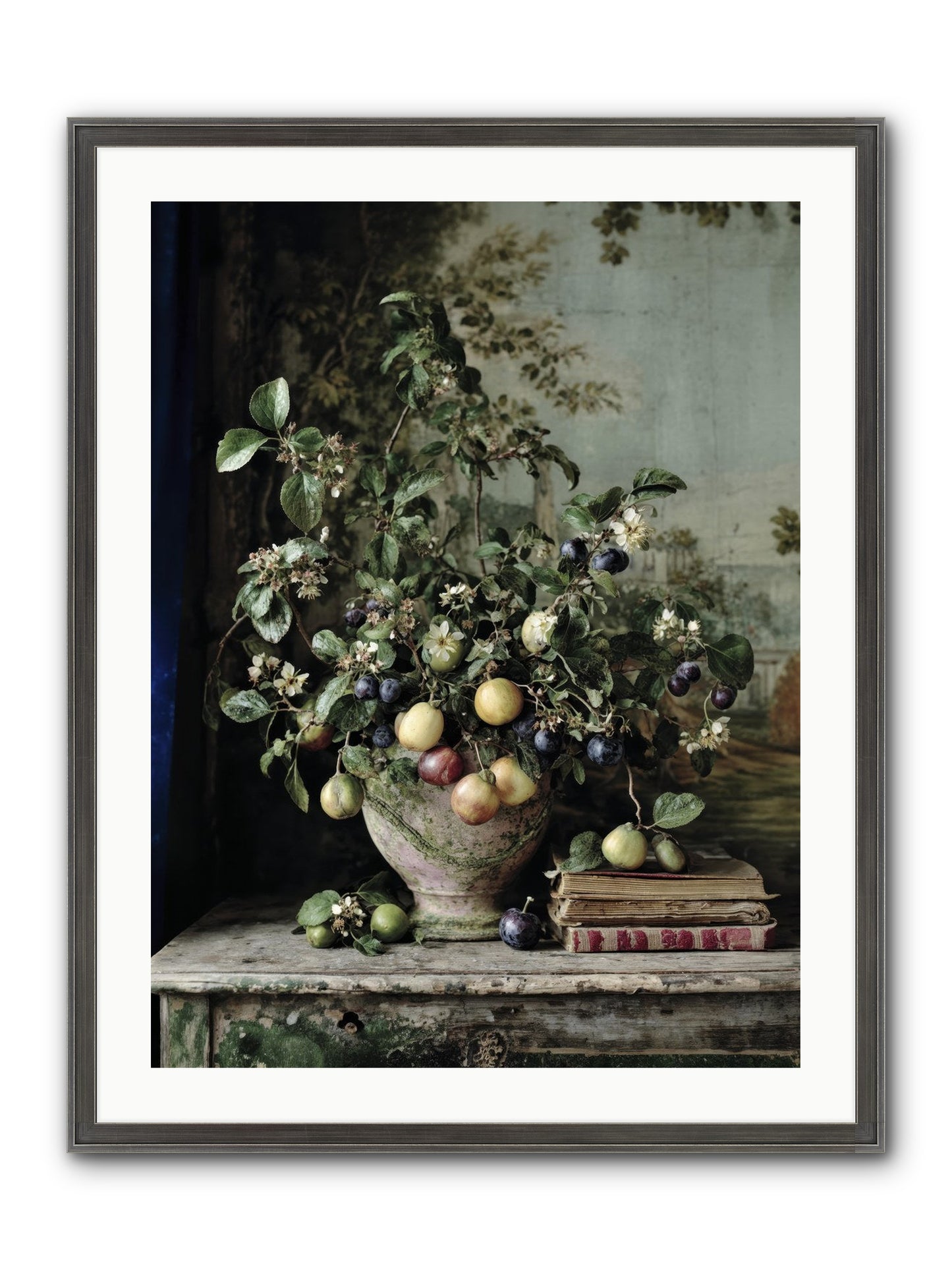 Cadence Framed Print - Slimwoods Black/Silver 24x32