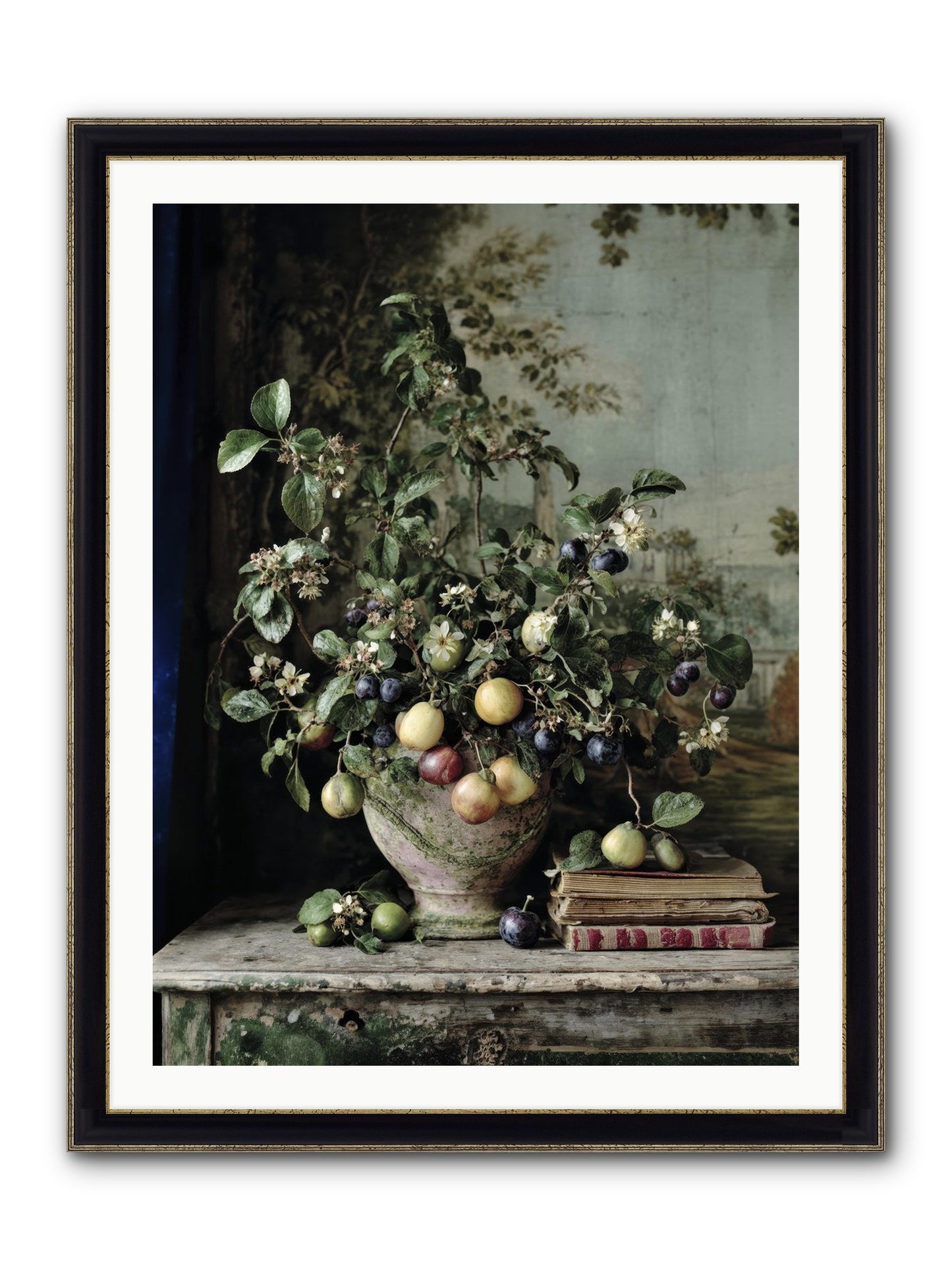 Cadence Framed Print - Black & Gold 30x40