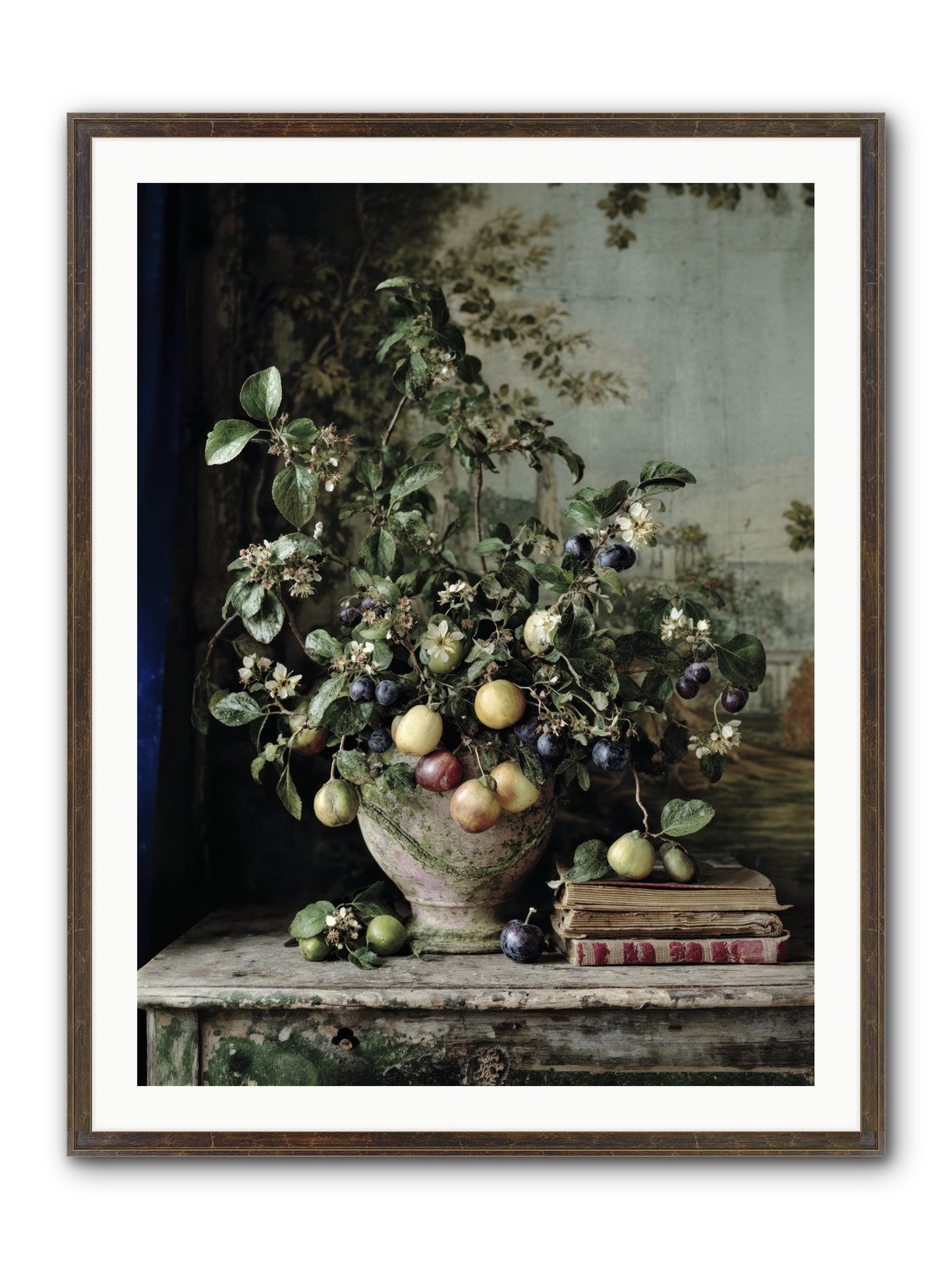 Cadence Framed Print - Slimwoods Black/Gold 30x40