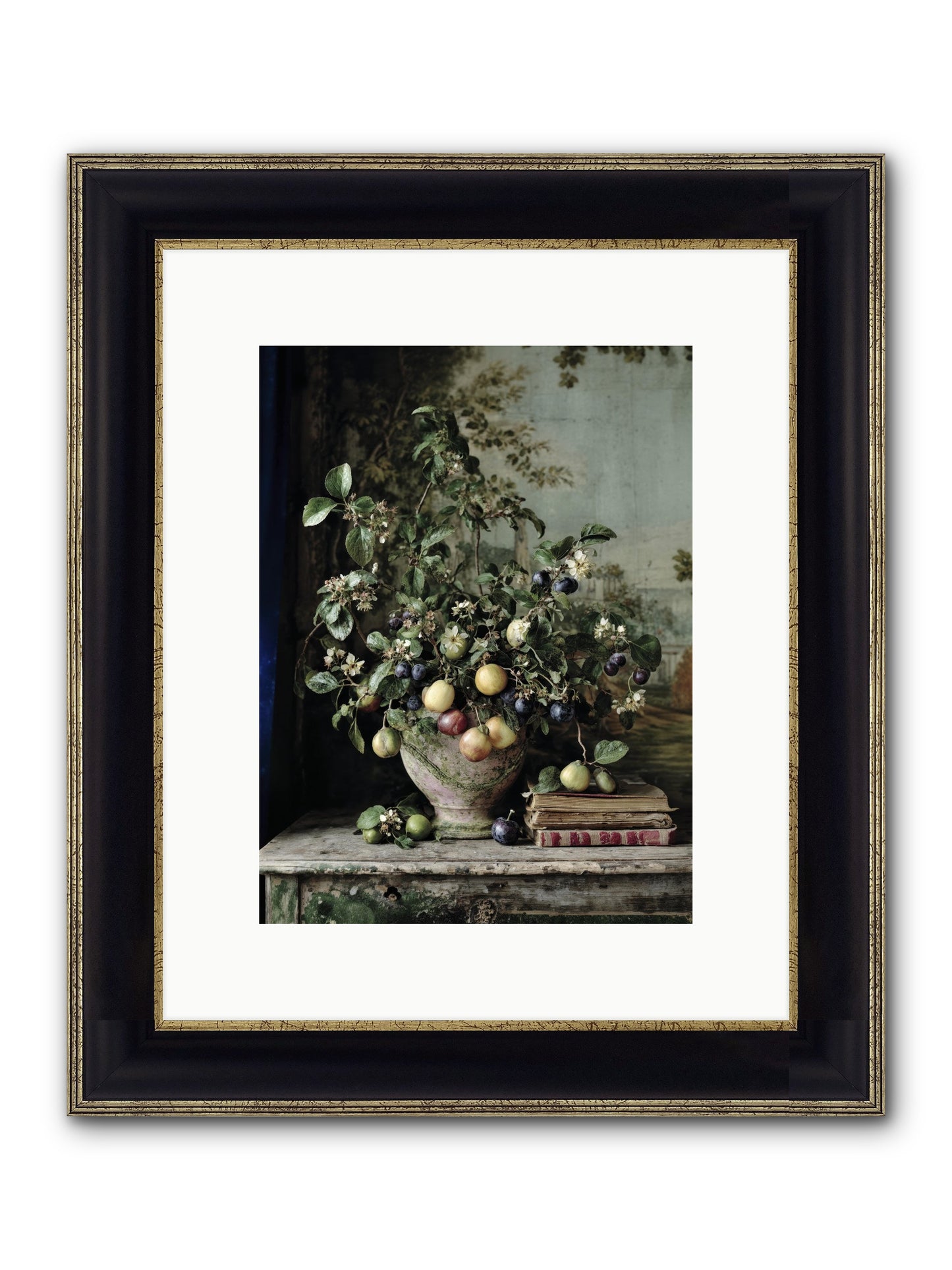 Cadence Framed Print - Black & Gold 9x12