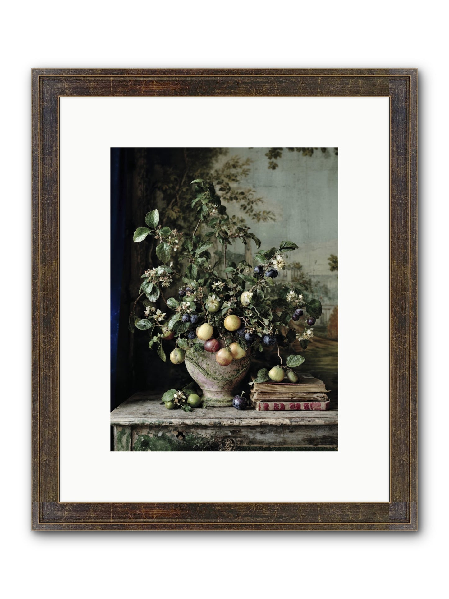 Cadence Framed Print - Slimwoods Black/Gold 9x12
