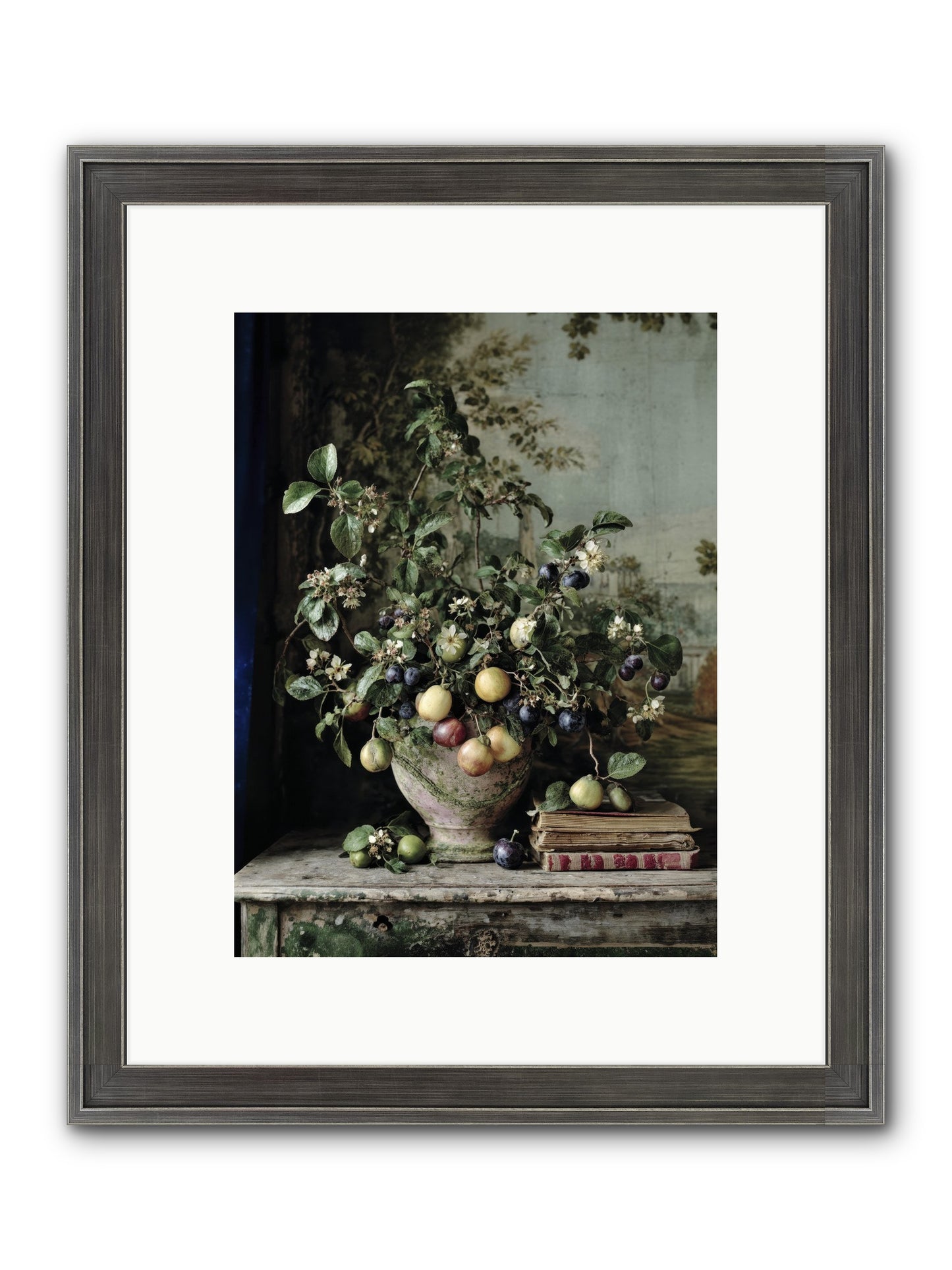 Cadence Framed Print - Slimwoods Black/Silver 9x12