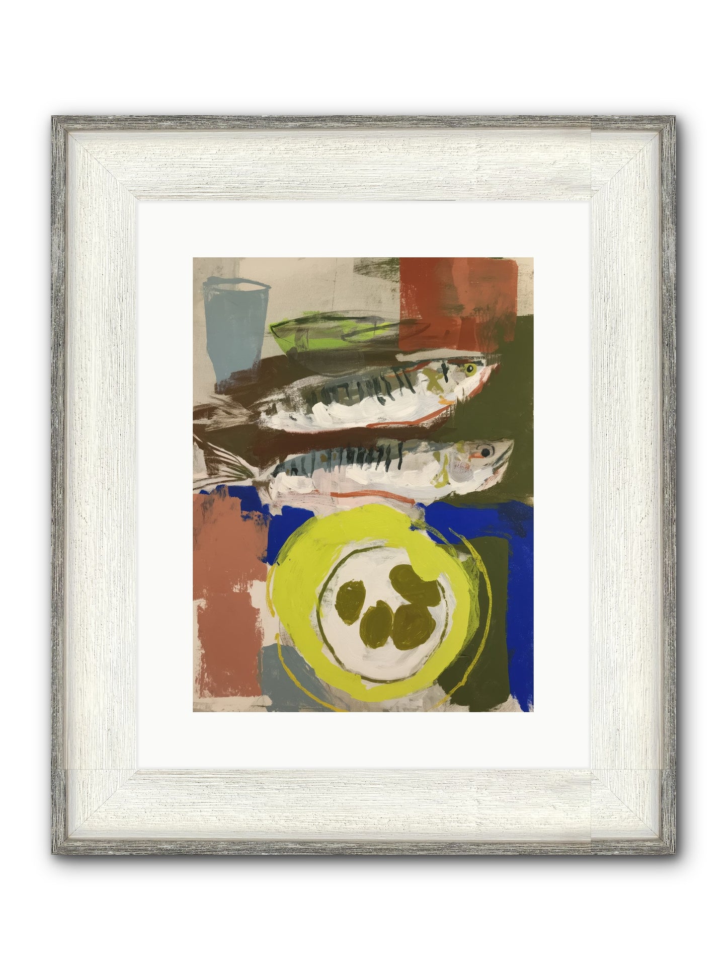 Café Reverie Framed Print - Driftwood White 12x16
