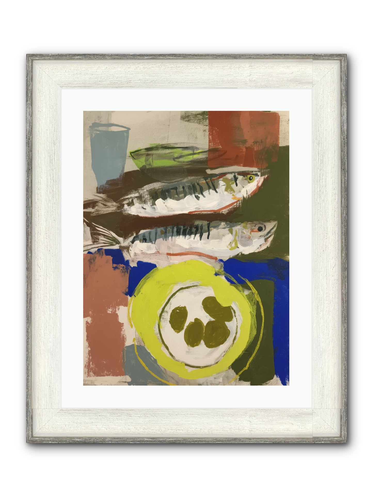 Café Reverie Framed Print - Driftwood White 18x24