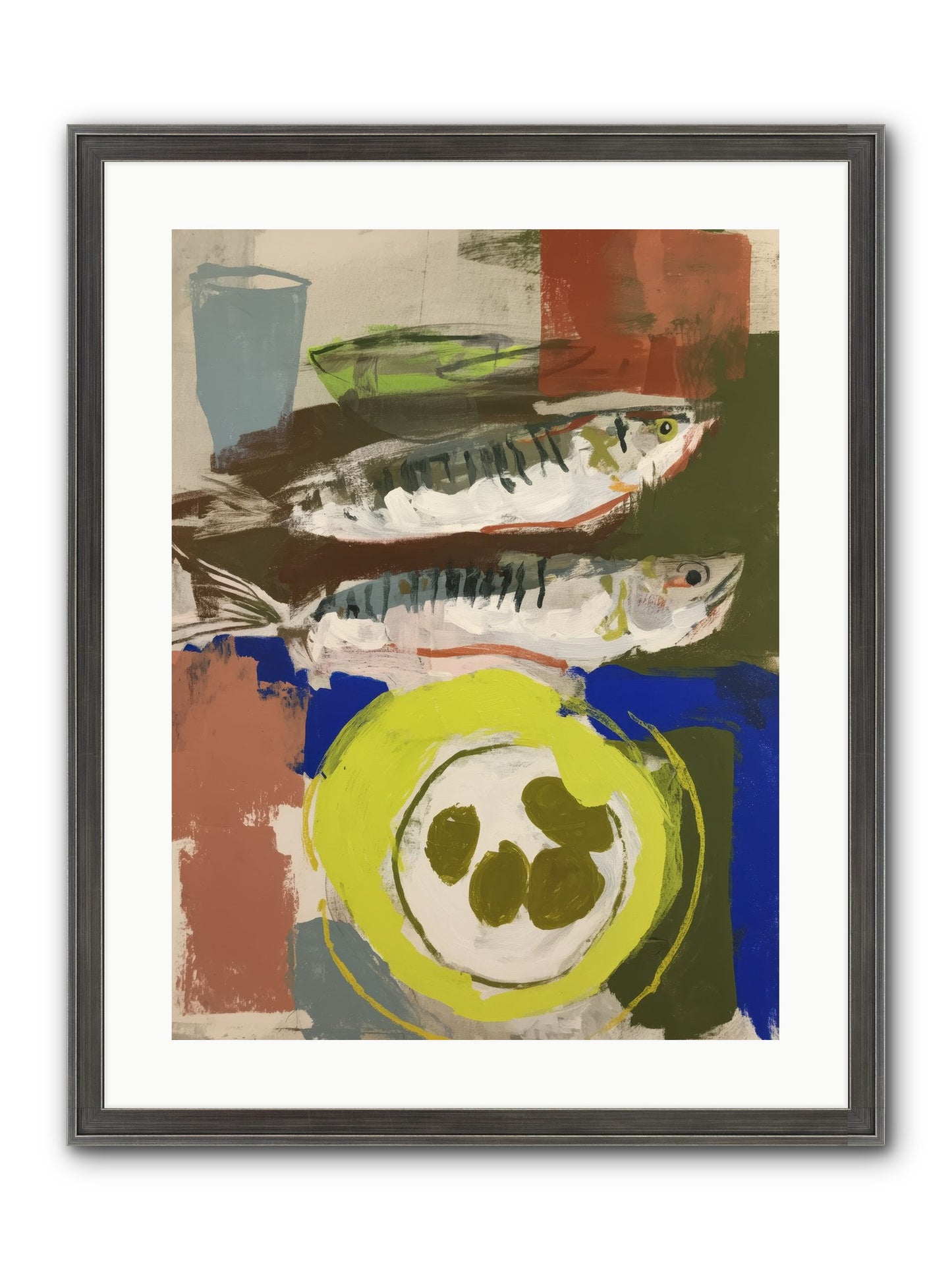 Café Reverie Framed Print - Slimwoods Black/Silver 18x24