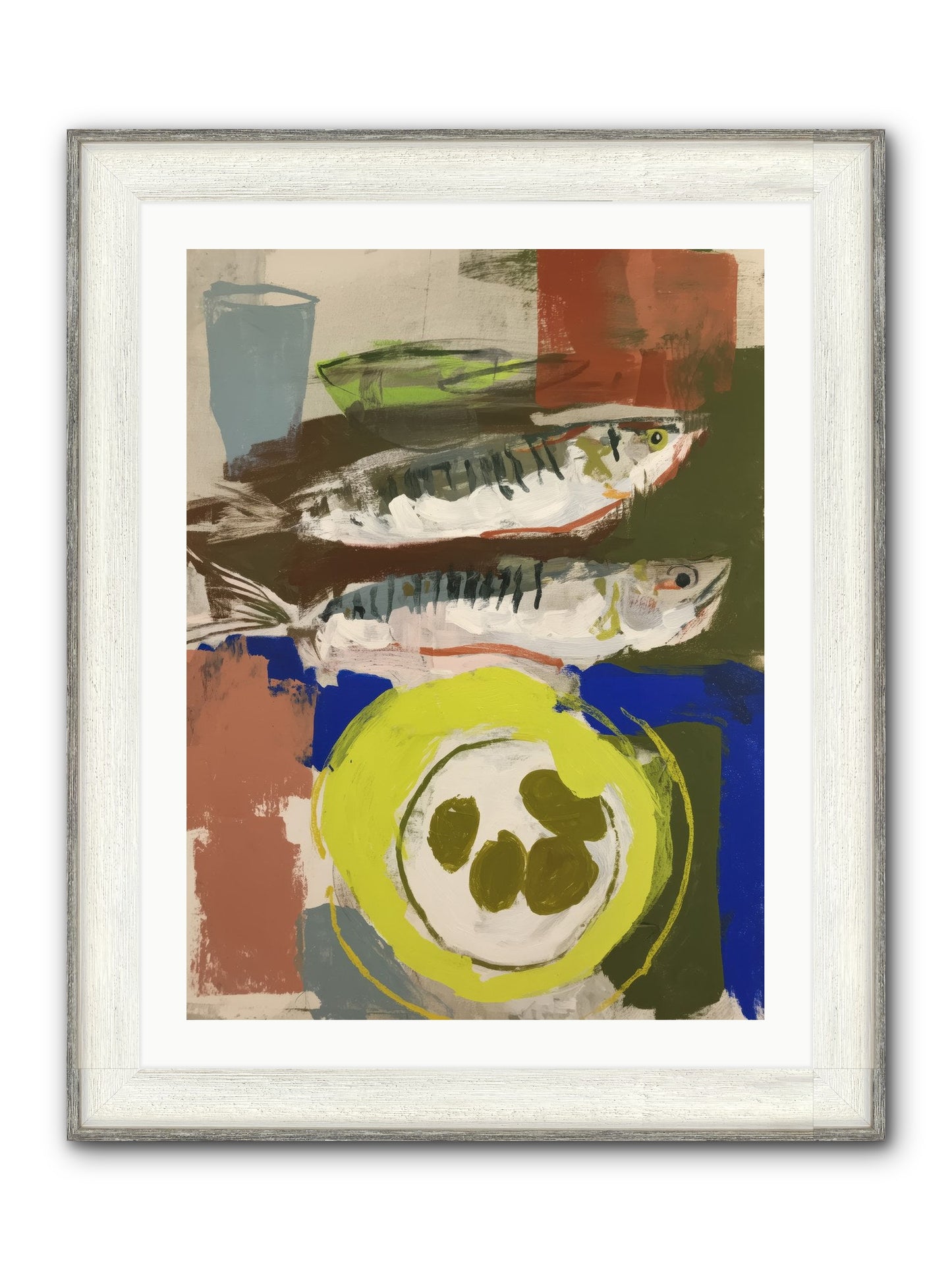 Café Reverie Framed Print - Driftwood White 24x32